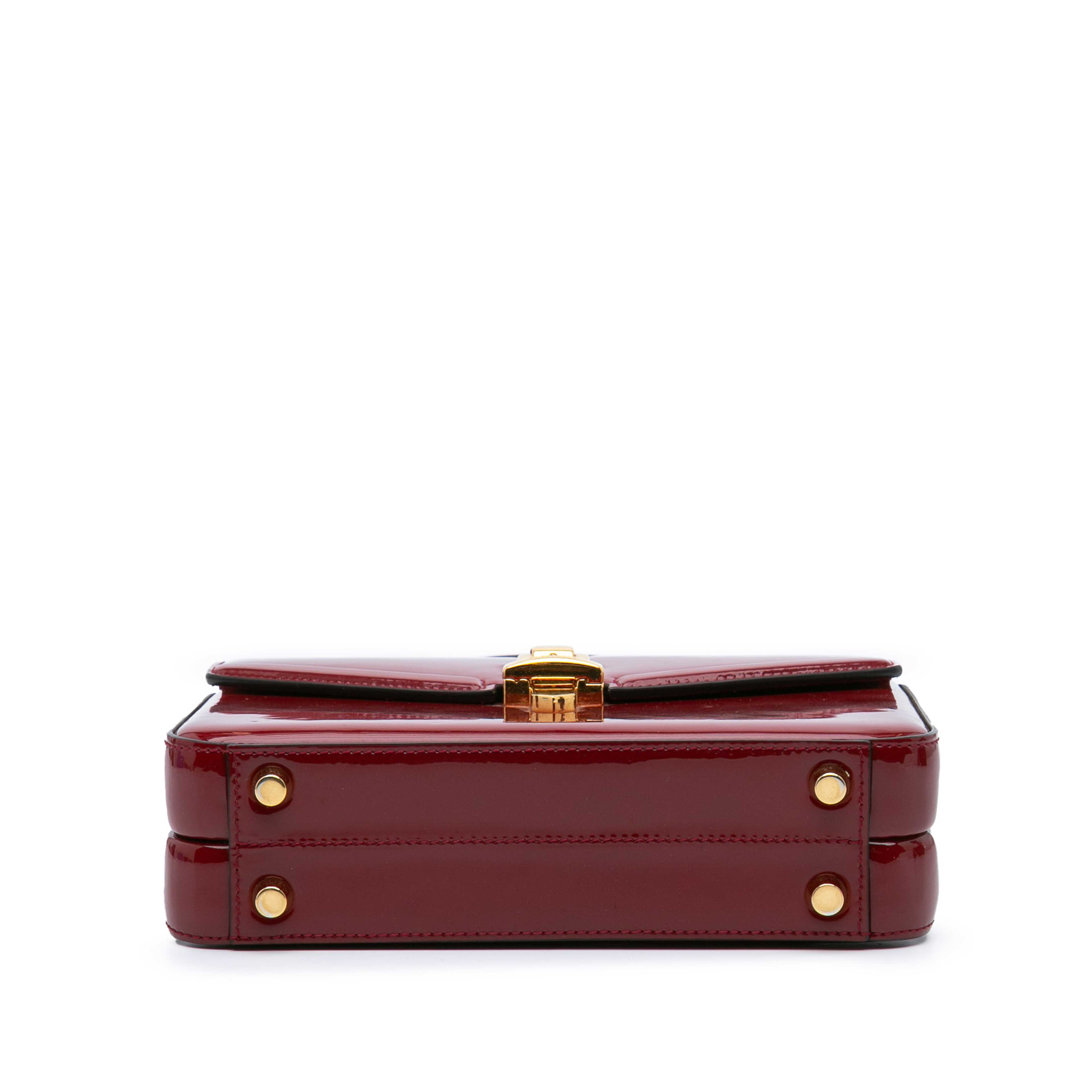 Gucci Mini Patent Sylvie 1969 Top Handle Bag