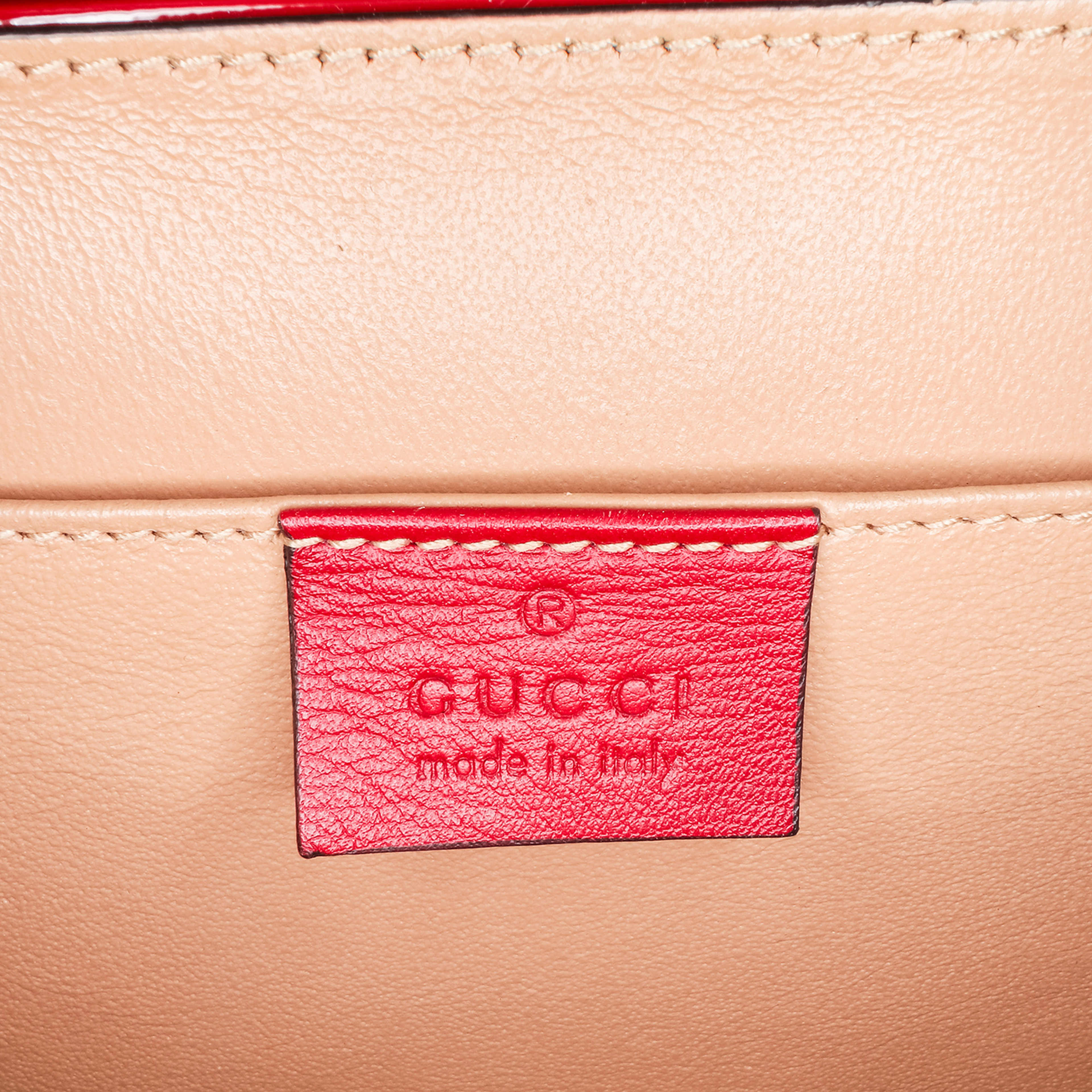 Gucci Mini Patent Sylvie 1969 Top Handle Bag