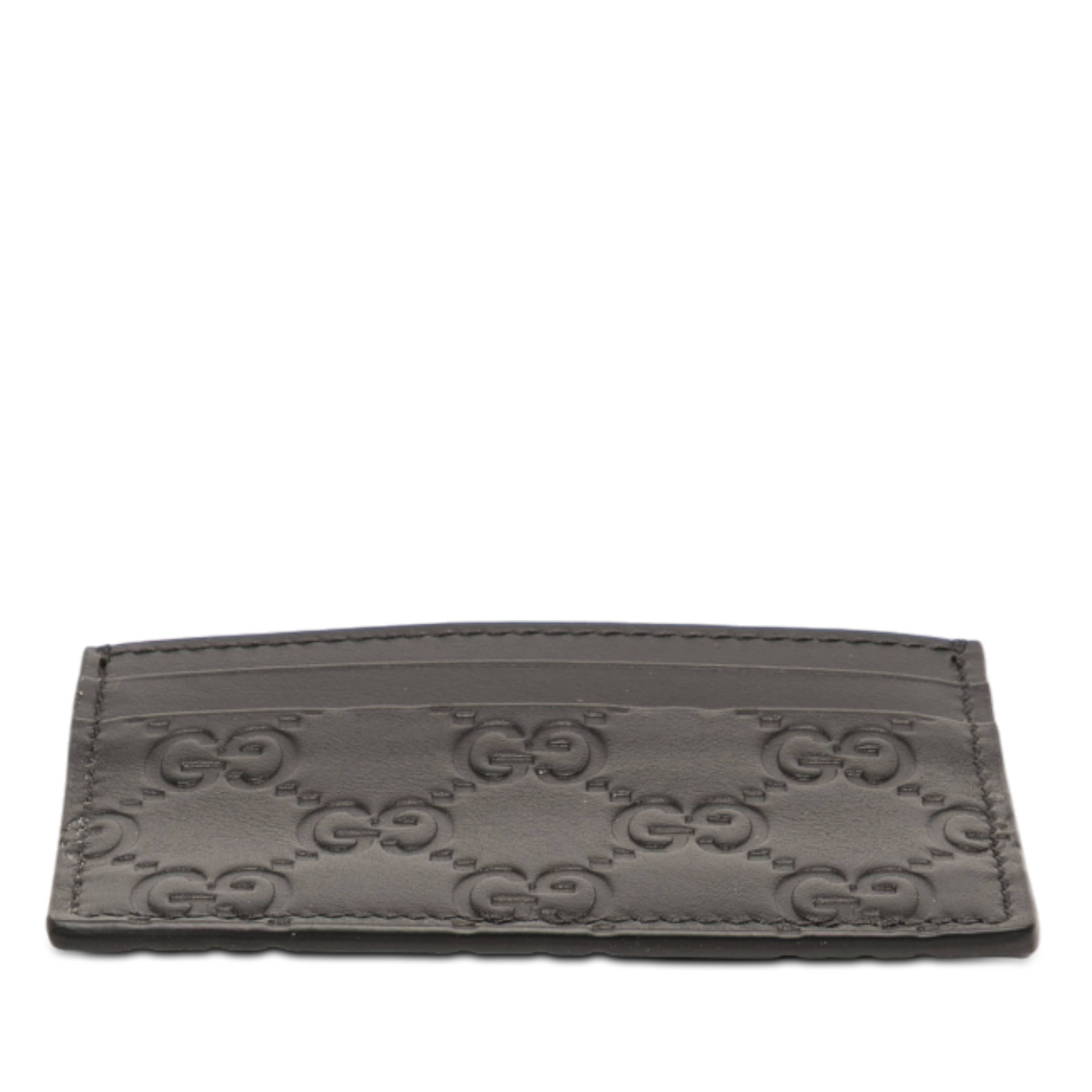 Gucci Guccissima Card Holder, från Luxclusif, i färgen black. Klicka för att öppna bilden i stort format