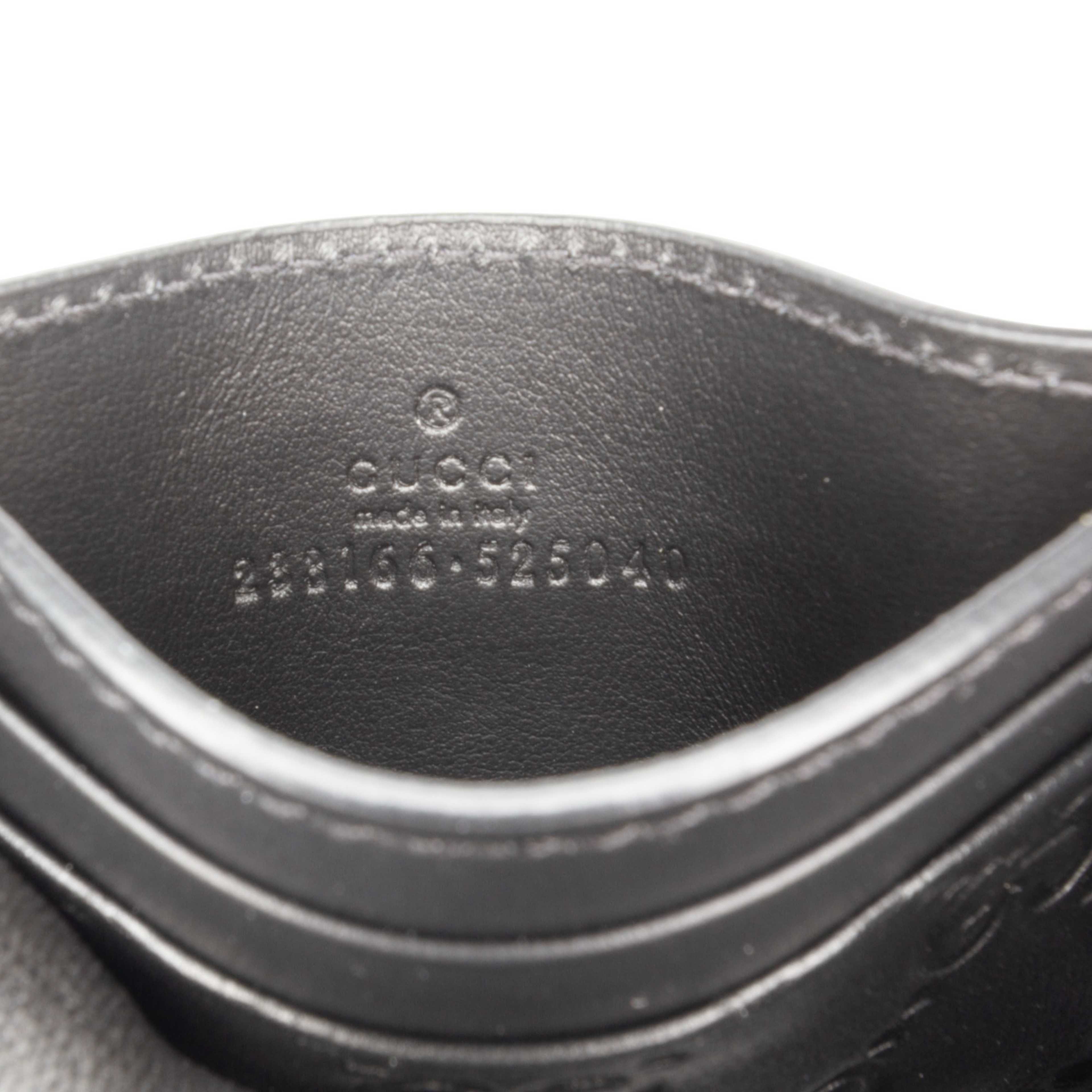 Gucci Guccissima Card Holder, från Luxclusif, i färgen black. Klicka för att öppna bilden i stort format