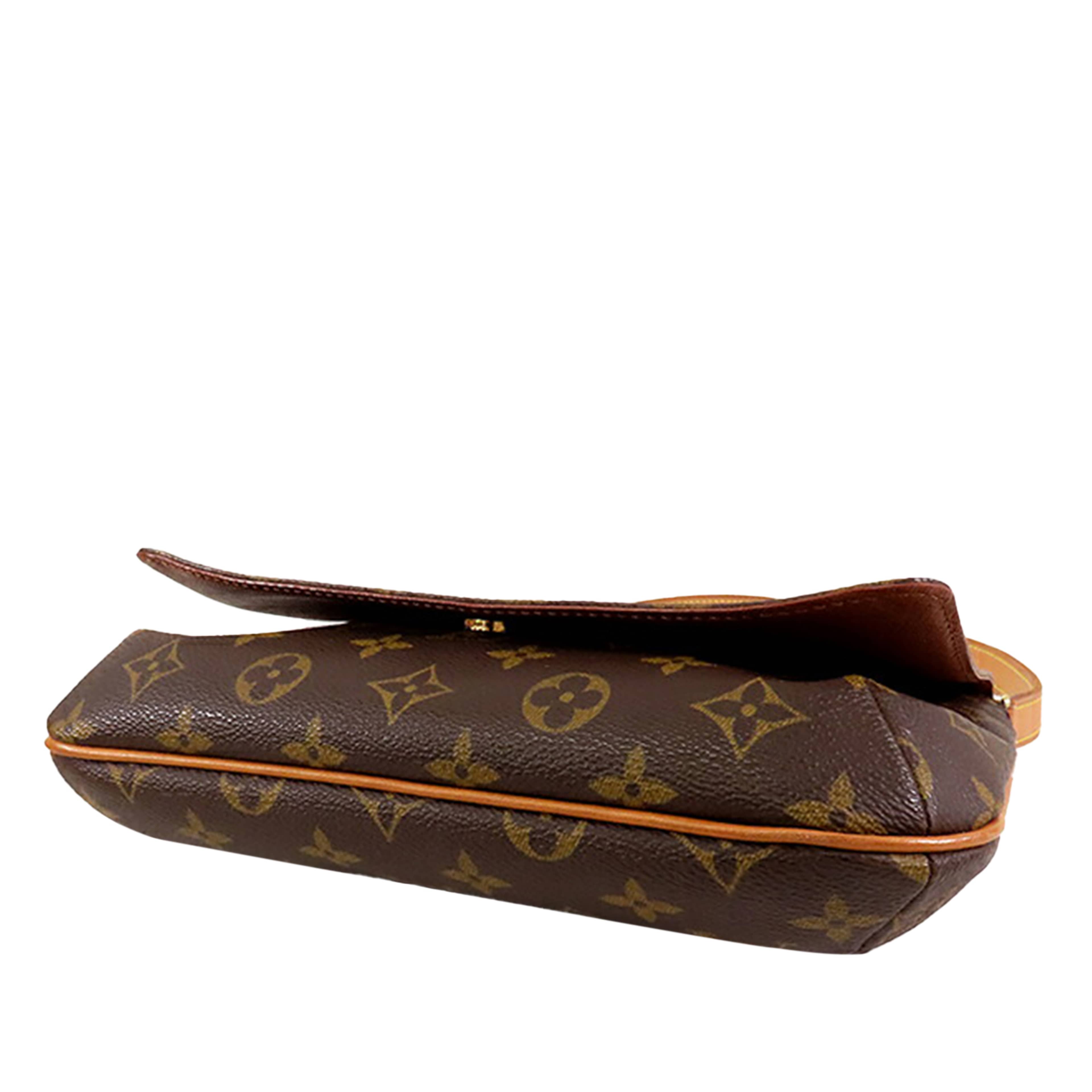 Louis Vuitton Monogram Musette Tango Short Strap, från Luxclusif, i färgen brown. Klicka för att öppna bilden i stort format
