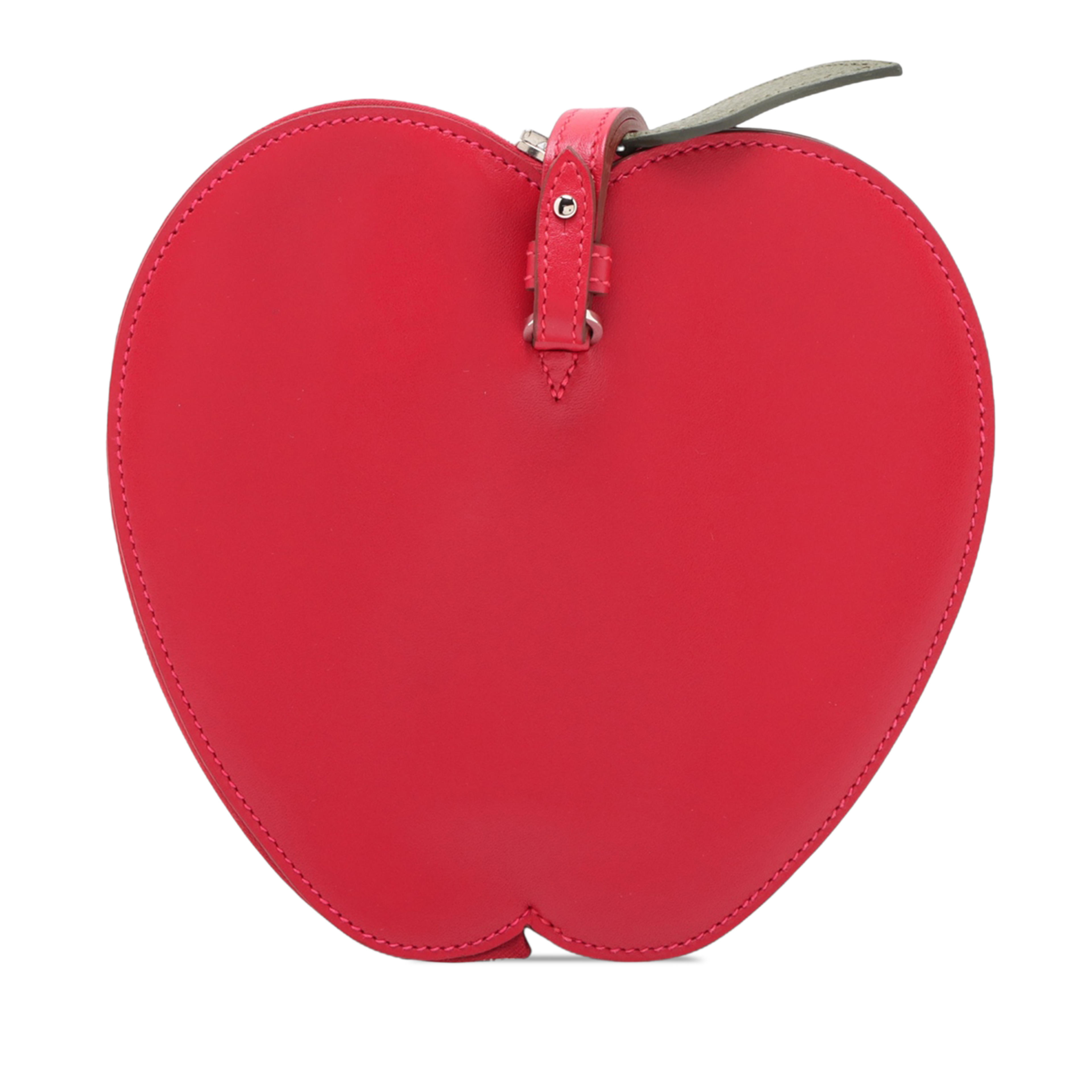 Hermès Tadelakt Tutti Frutti Pommes Clutch, från Luxclusif, i färgen red. Klicka för att öppna bilden i stort format