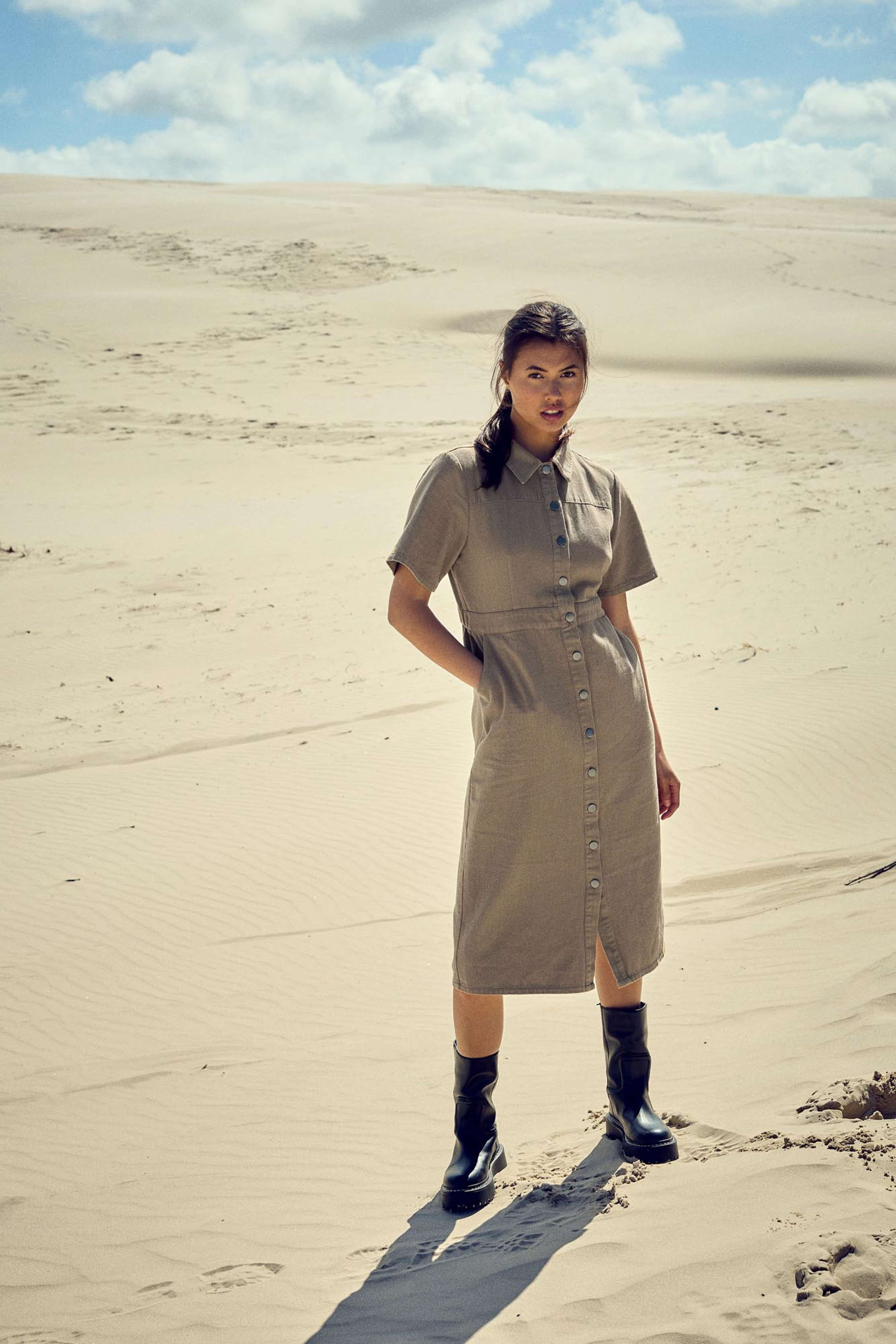 Benita Long Dress - Oyster