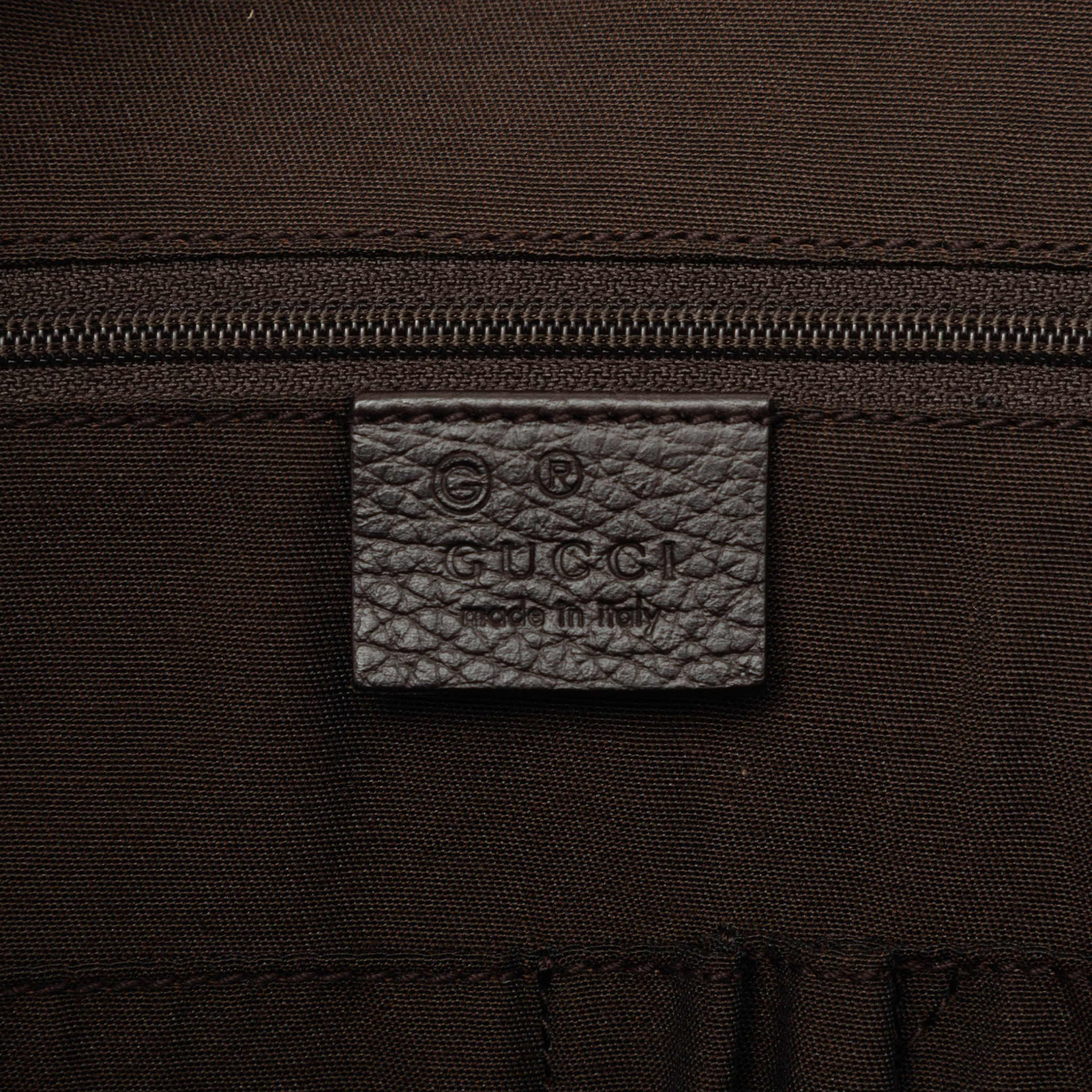 Gucci Guccissima Business Bag, från Luxclusif, i färgen brun. Klicka för att öppna bilden i stort format