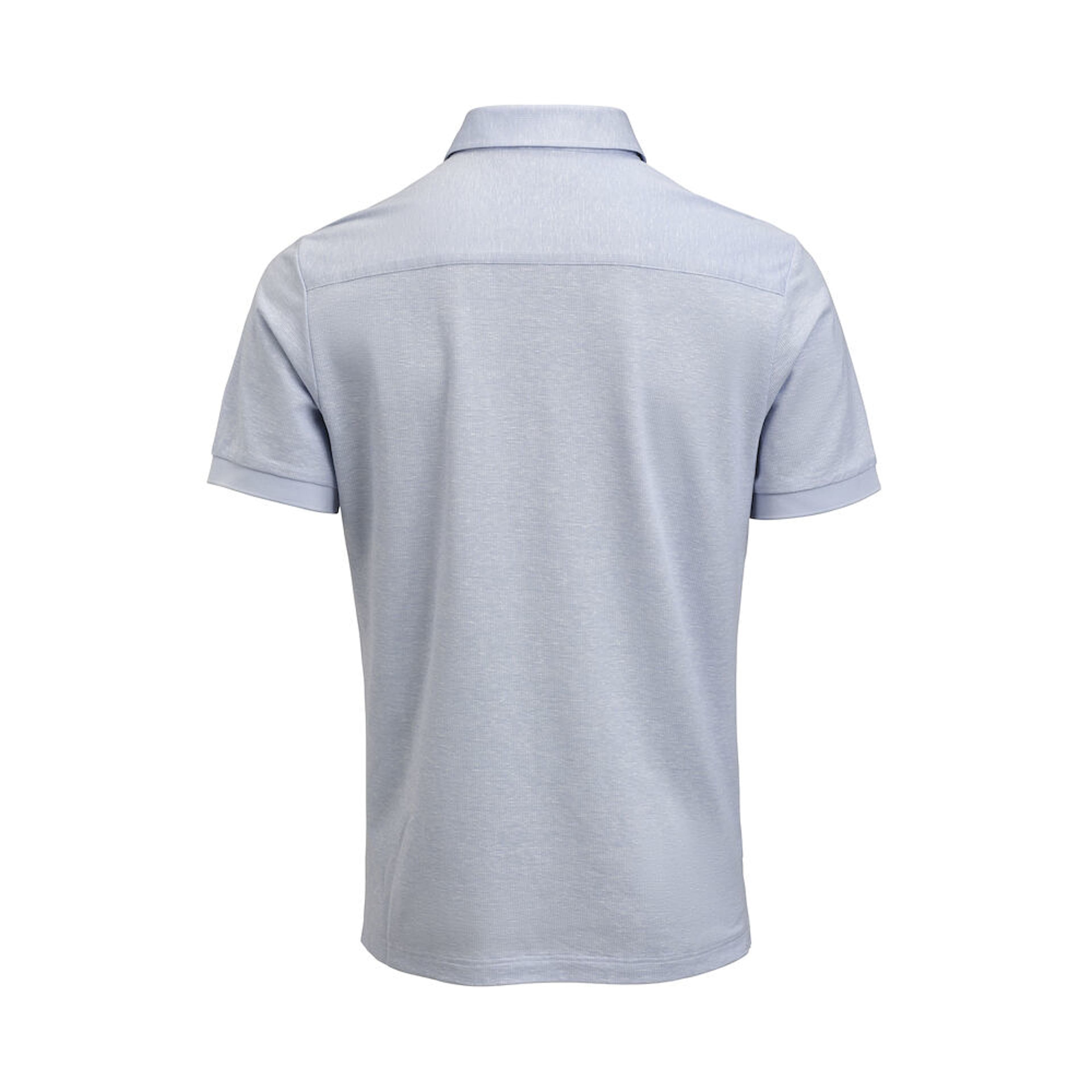 Ib133  Polo Pique Knit Tailored Fit, från J.Harvest & Frost, i färgen ljusblå. Klicka för att öppna bilden i stort format