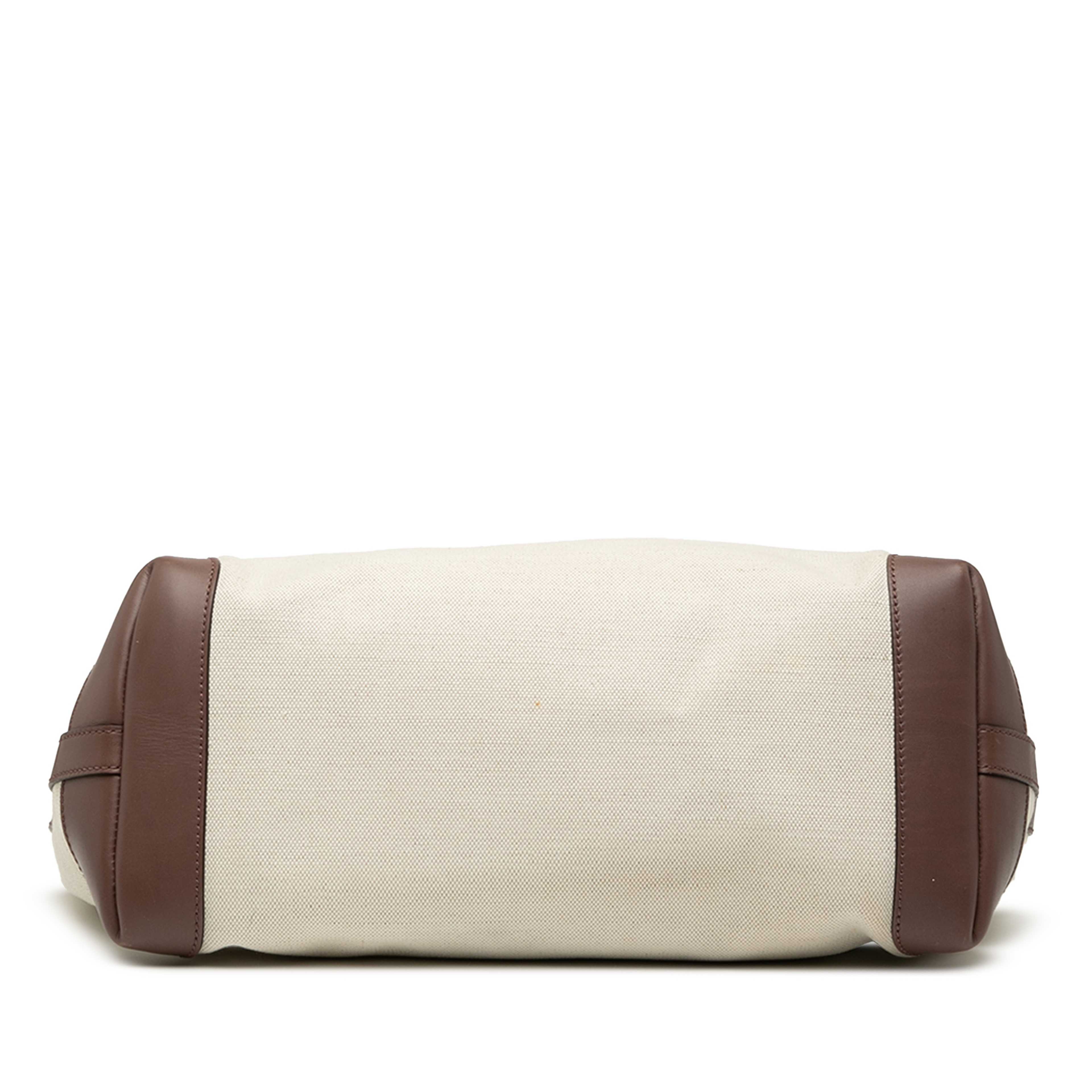 Gucci Medium Canvas Craft Tote, från Luxclusif, i färgen brun. Klicka för att öppna bilden i stort format