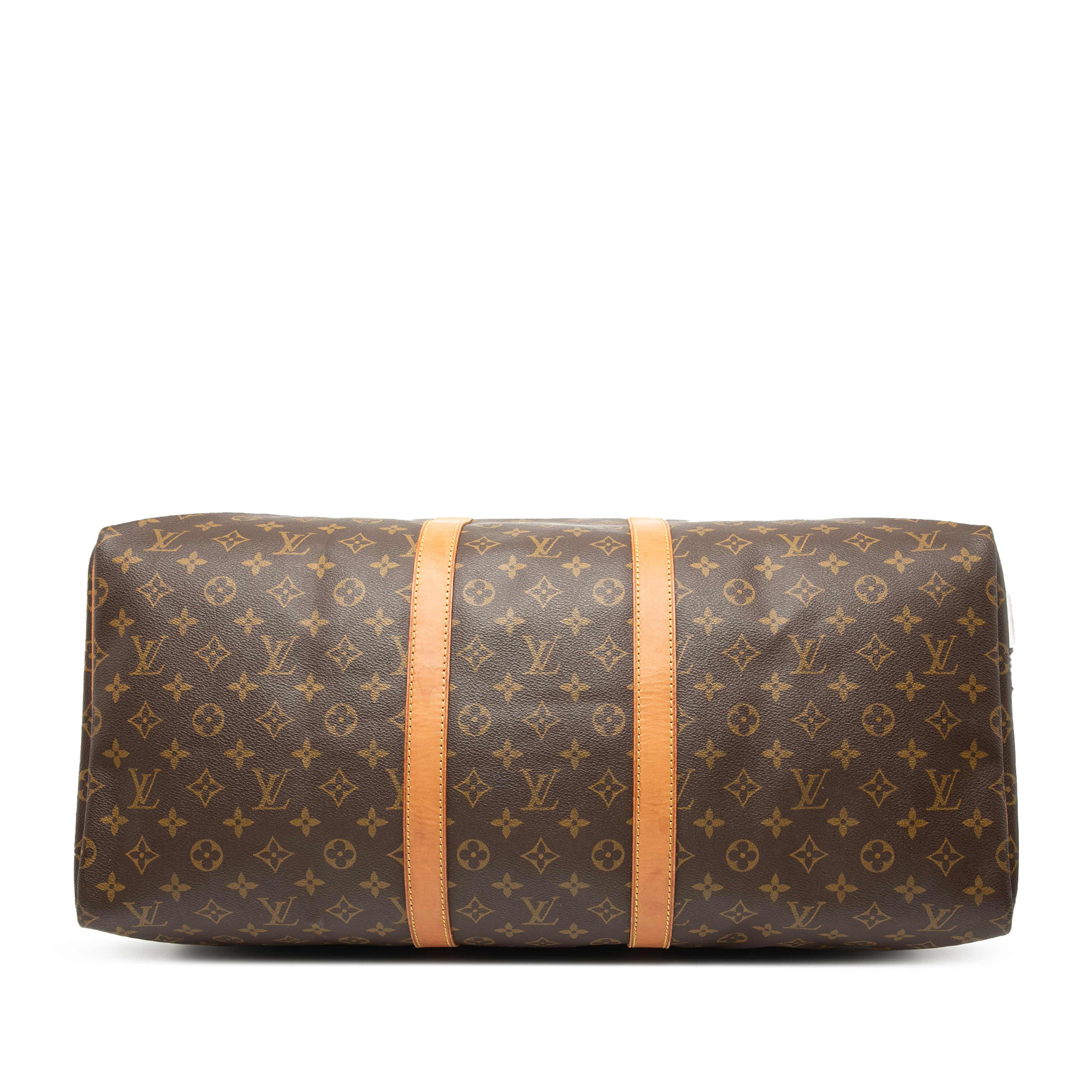 Louis Vuitton Monogram Keepall 55, från Luxclusif, i färgen brown. Klicka för att öppna bilden i stort format