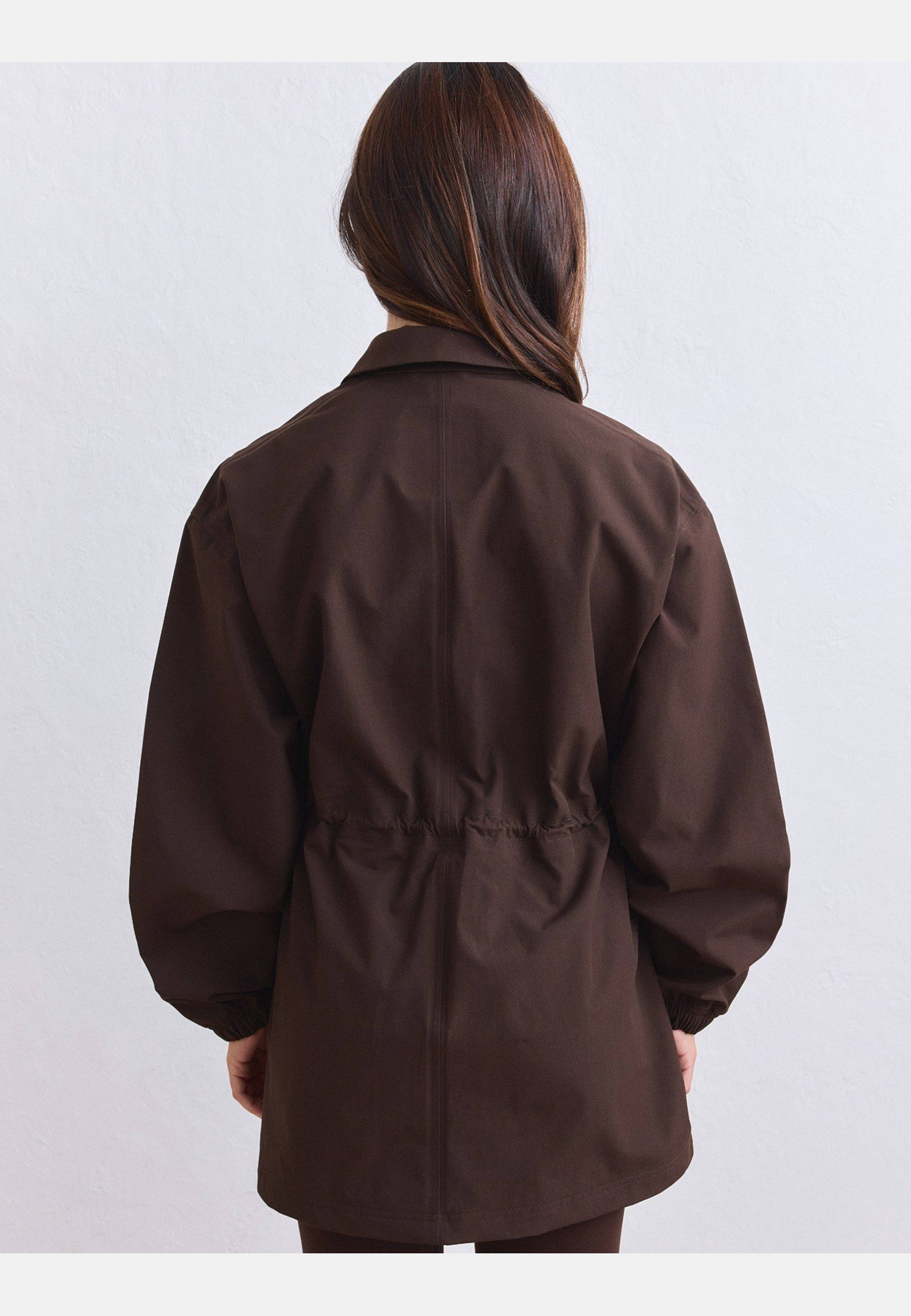 Waterproof Zip Jacket, från aim'n, i färgen chocolate. Klicka för att öppna bilden i stort format