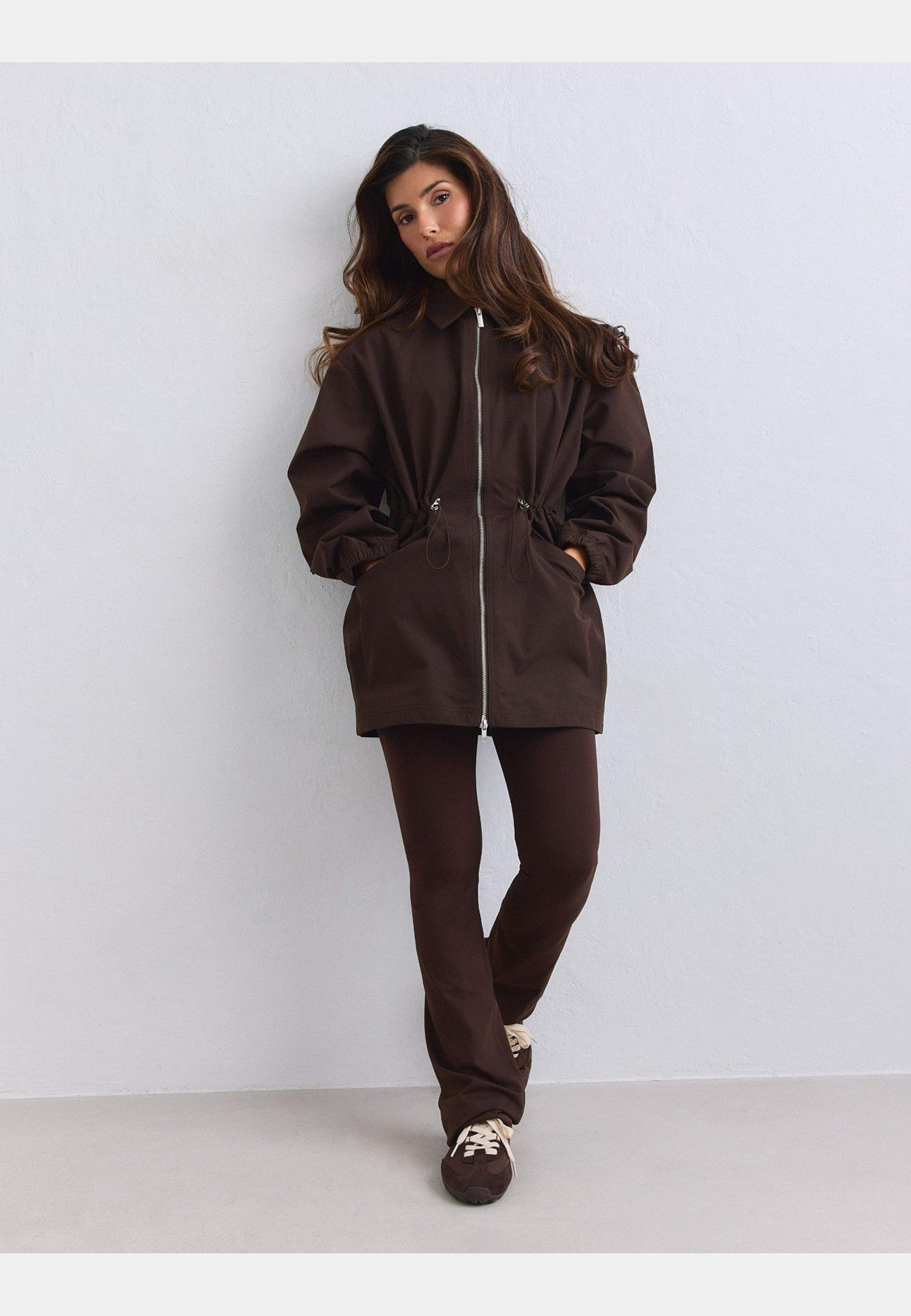 Waterproof Zip Jacket, från aim'n, i färgen chocolate. Klicka för att öppna bilden i stort format