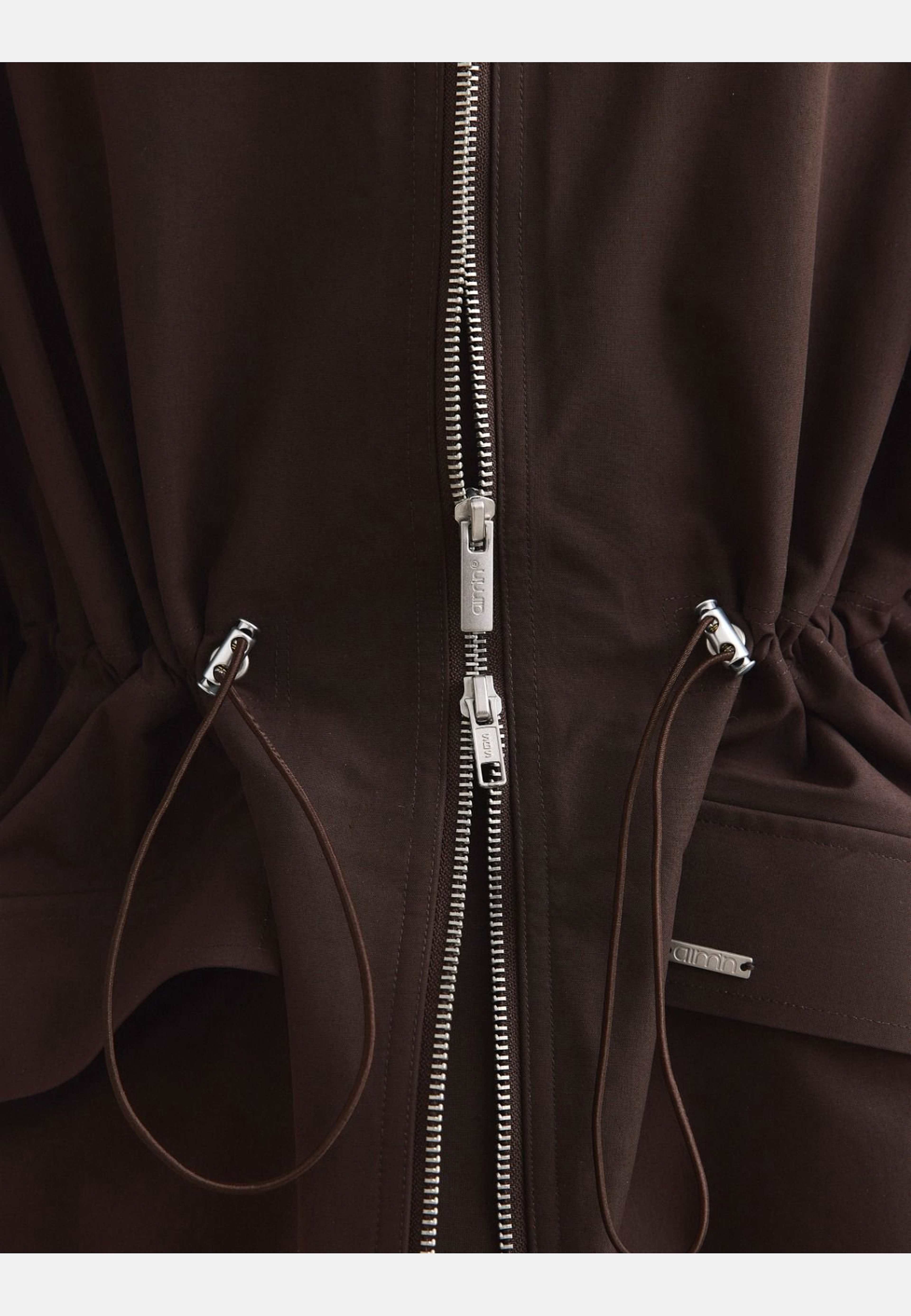 Waterproof Zip Jacket, från aim'n, i färgen chocolate. Klicka för att öppna bilden i stort format