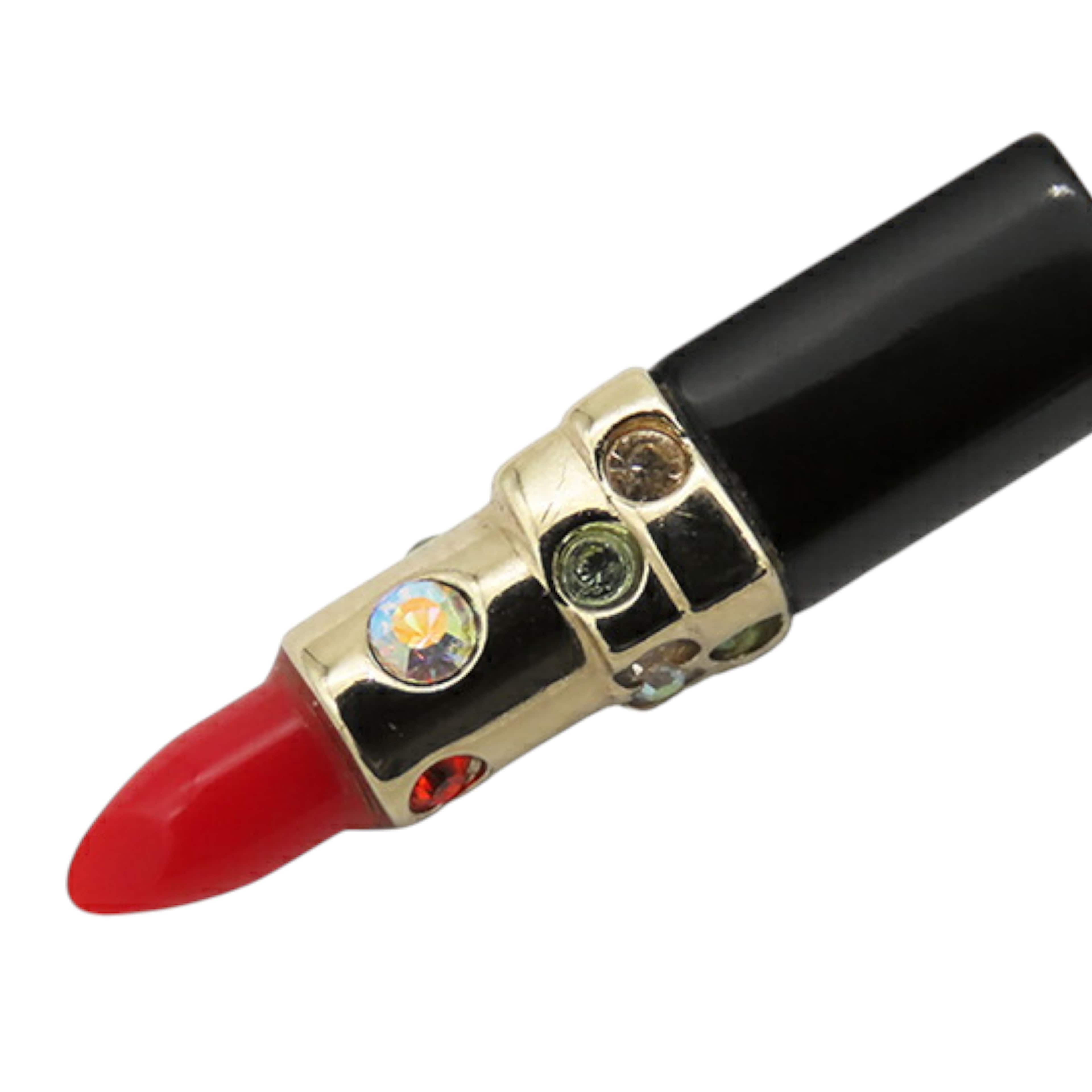 Chanel Gold Plated Cc Lipstick Pendant Necklace, från Luxclusif, i färgen gold. Klicka för att öppna bilden i stort format