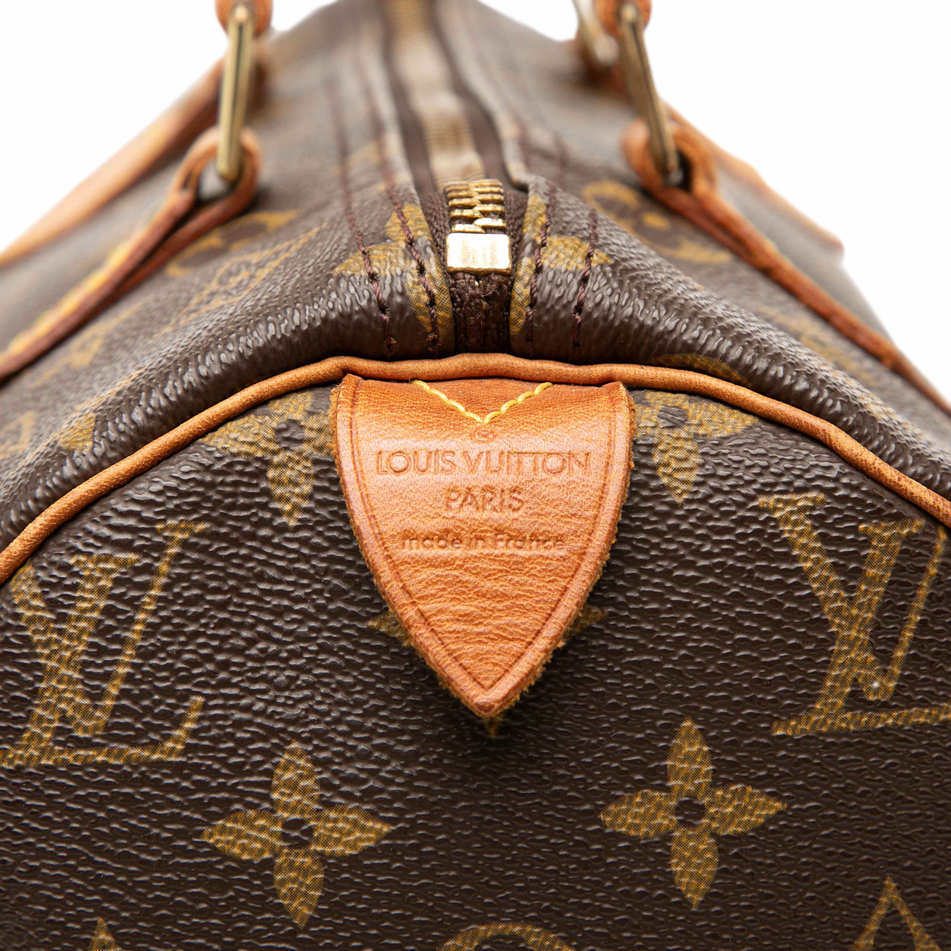 Louis Vuitton Monogram Speedy 30, från Luxclusif, i färgen brun. Klicka för att öppna bilden i stort format