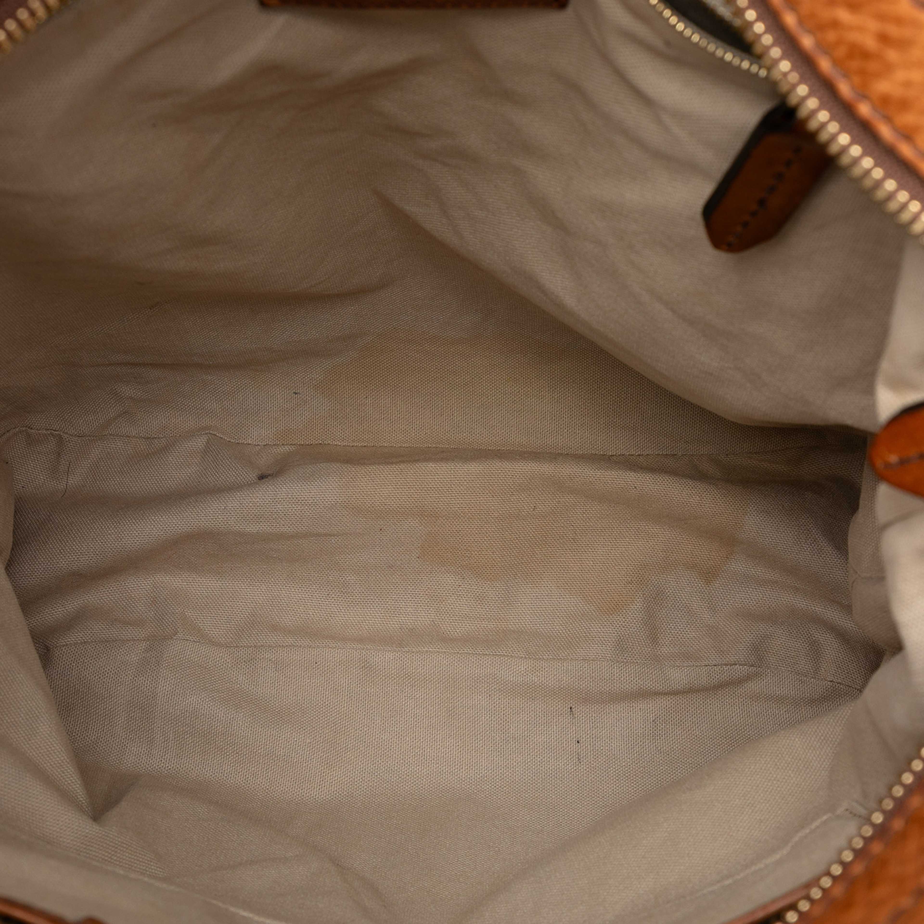 Burberry House Check Canvas Bonington Satchel, från Luxclusif, i färgen beige. Klicka för att öppna bilden i stort format