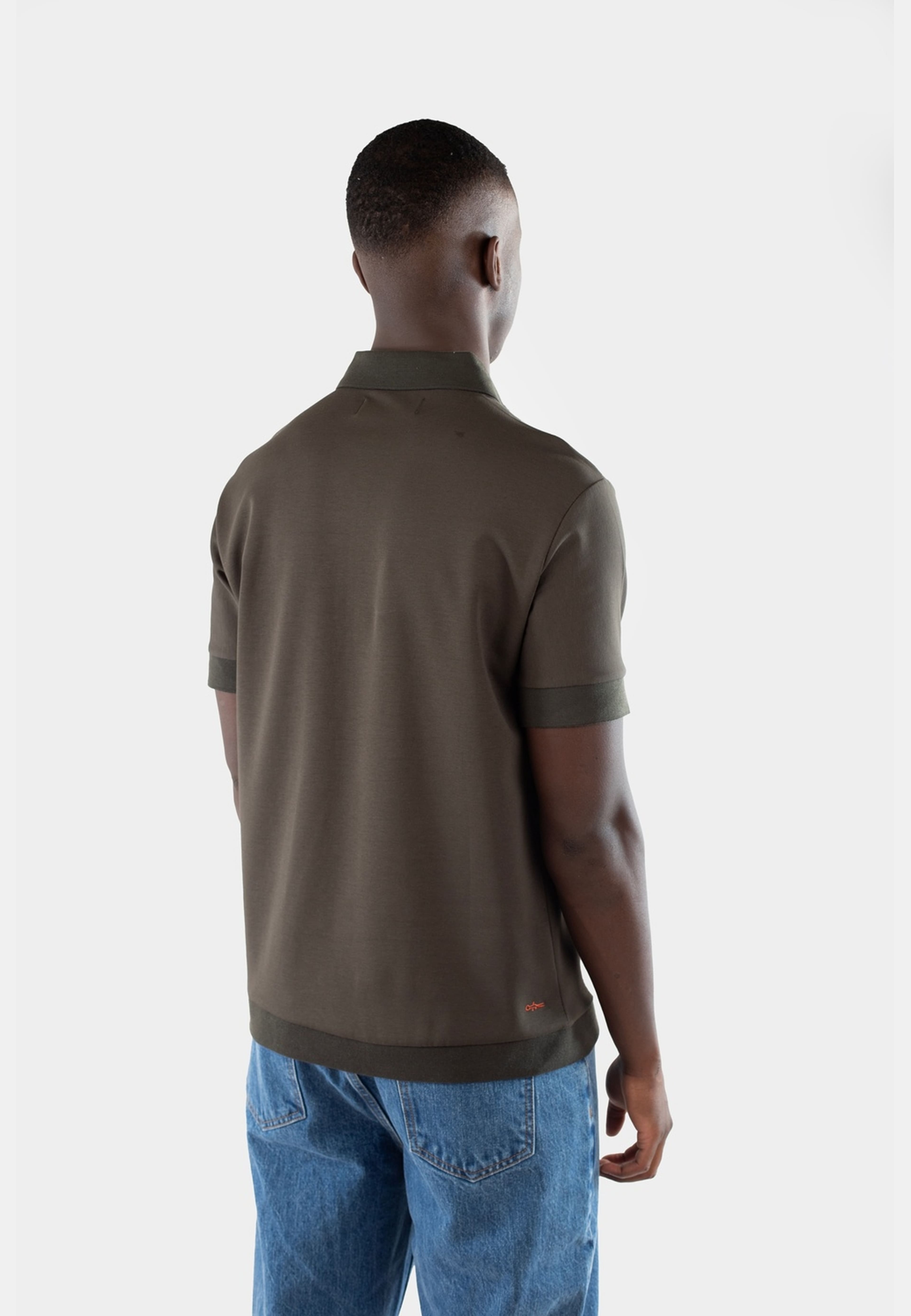 Clay Jersey Half Zip Shirt, från Ciszere, i färgen green. Klicka för att öppna bilden i stort format