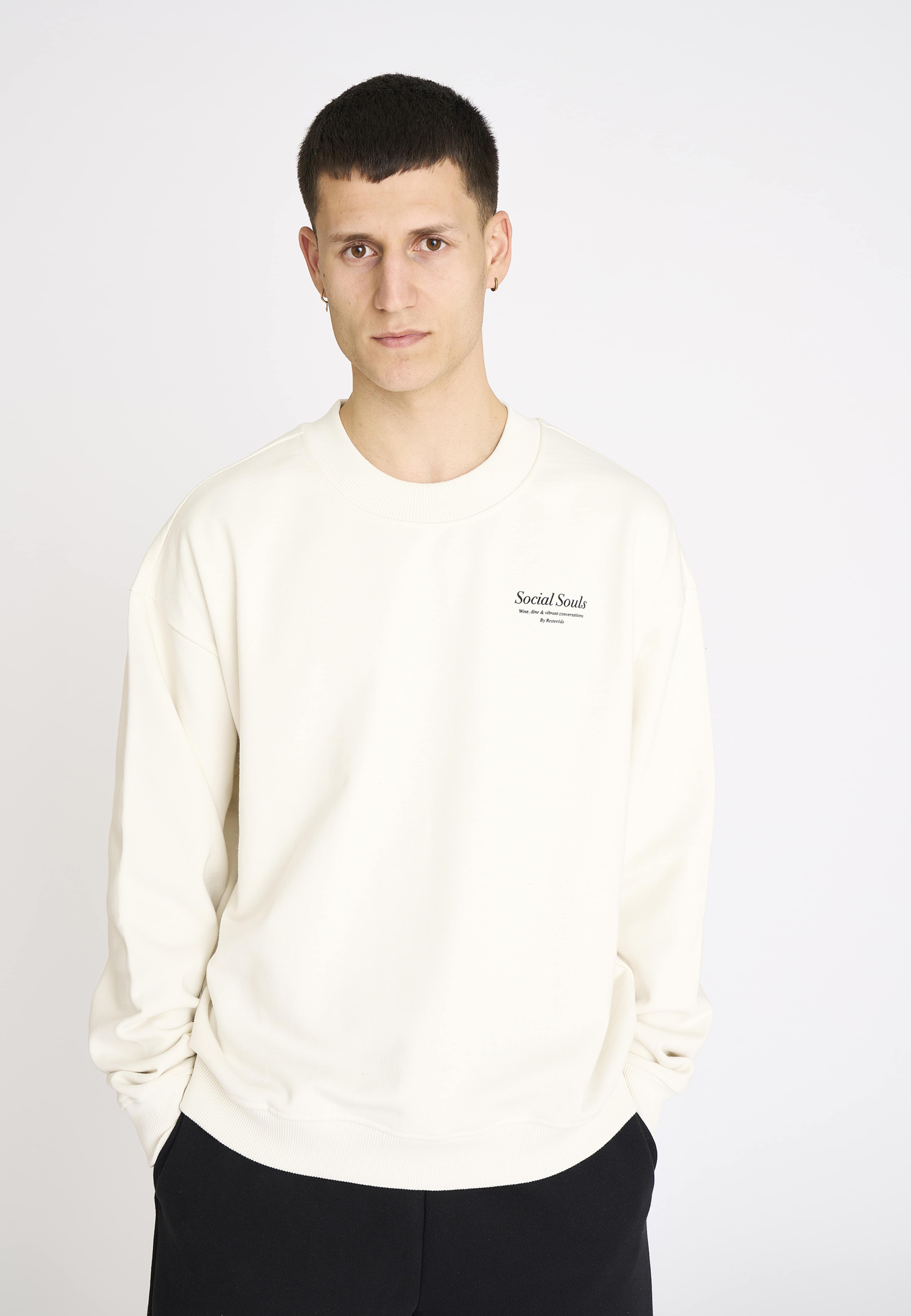 Sweatshirt Crewneck Drake Bomull, från Resteröds, i färgen white. Klicka för att öppna bilden i stort format