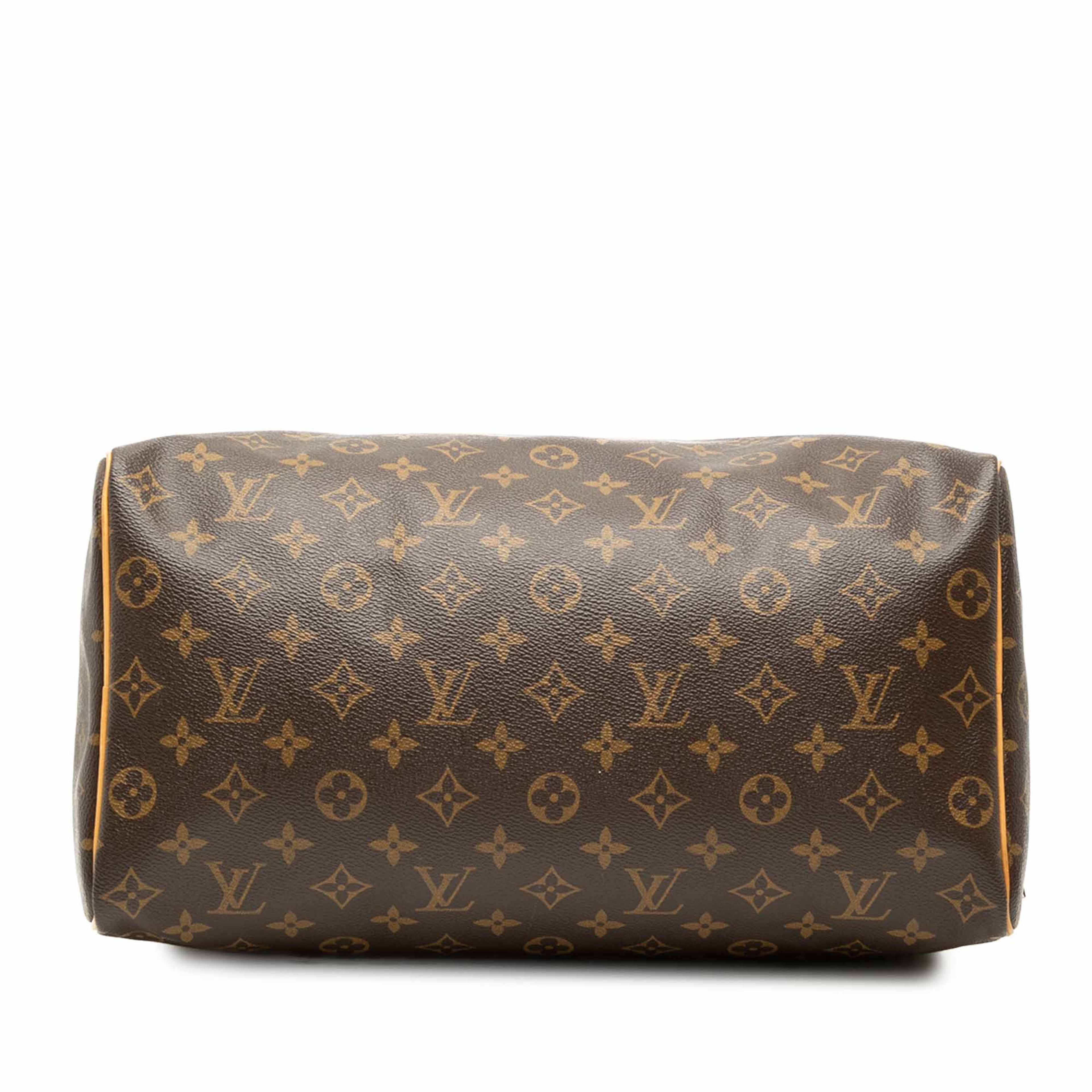 Louis Vuitton Monogram Speedy 35, från Luxclusif, i färgen brun. Klicka för att öppna bilden i stort format