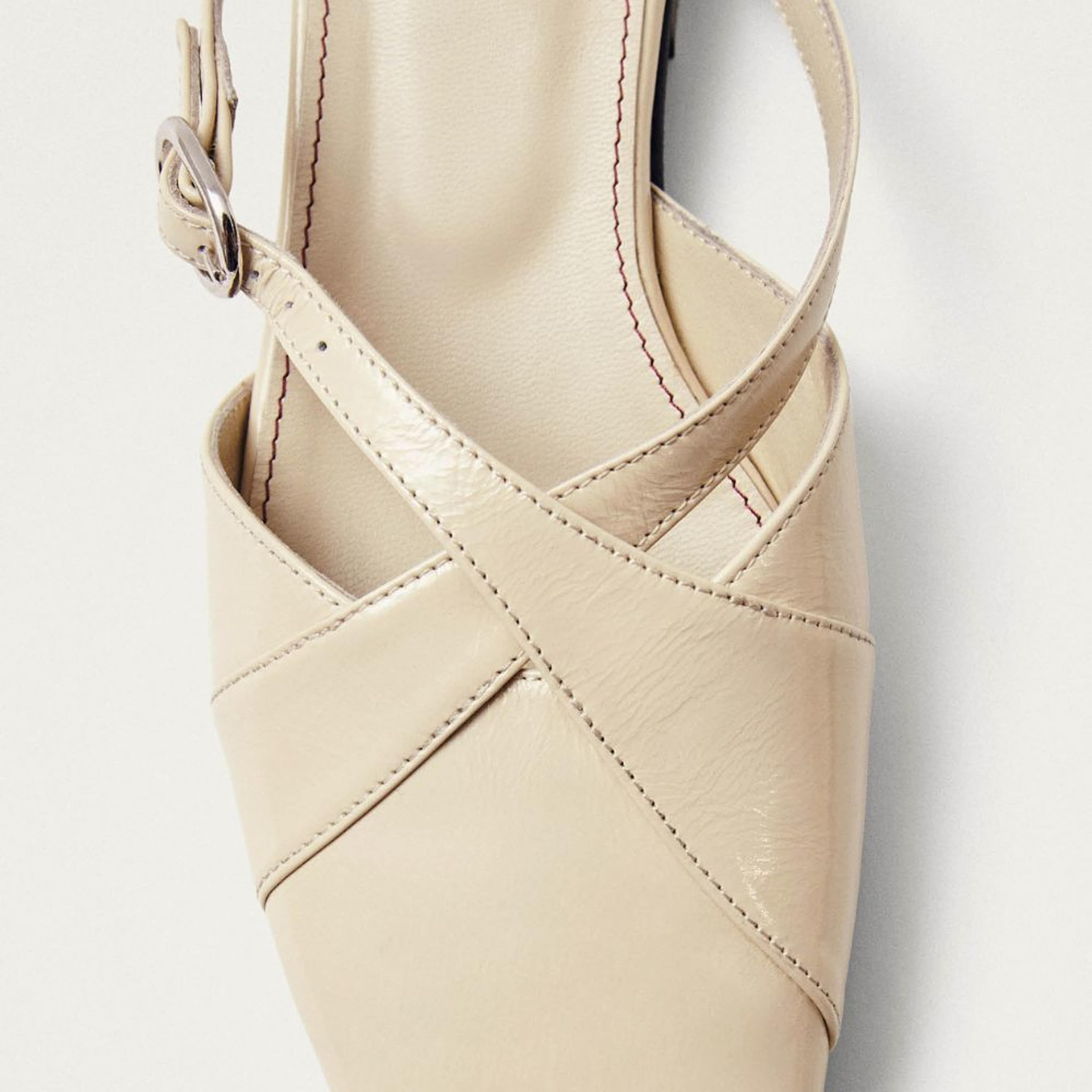 Adria Onix Cream Leather Mules
