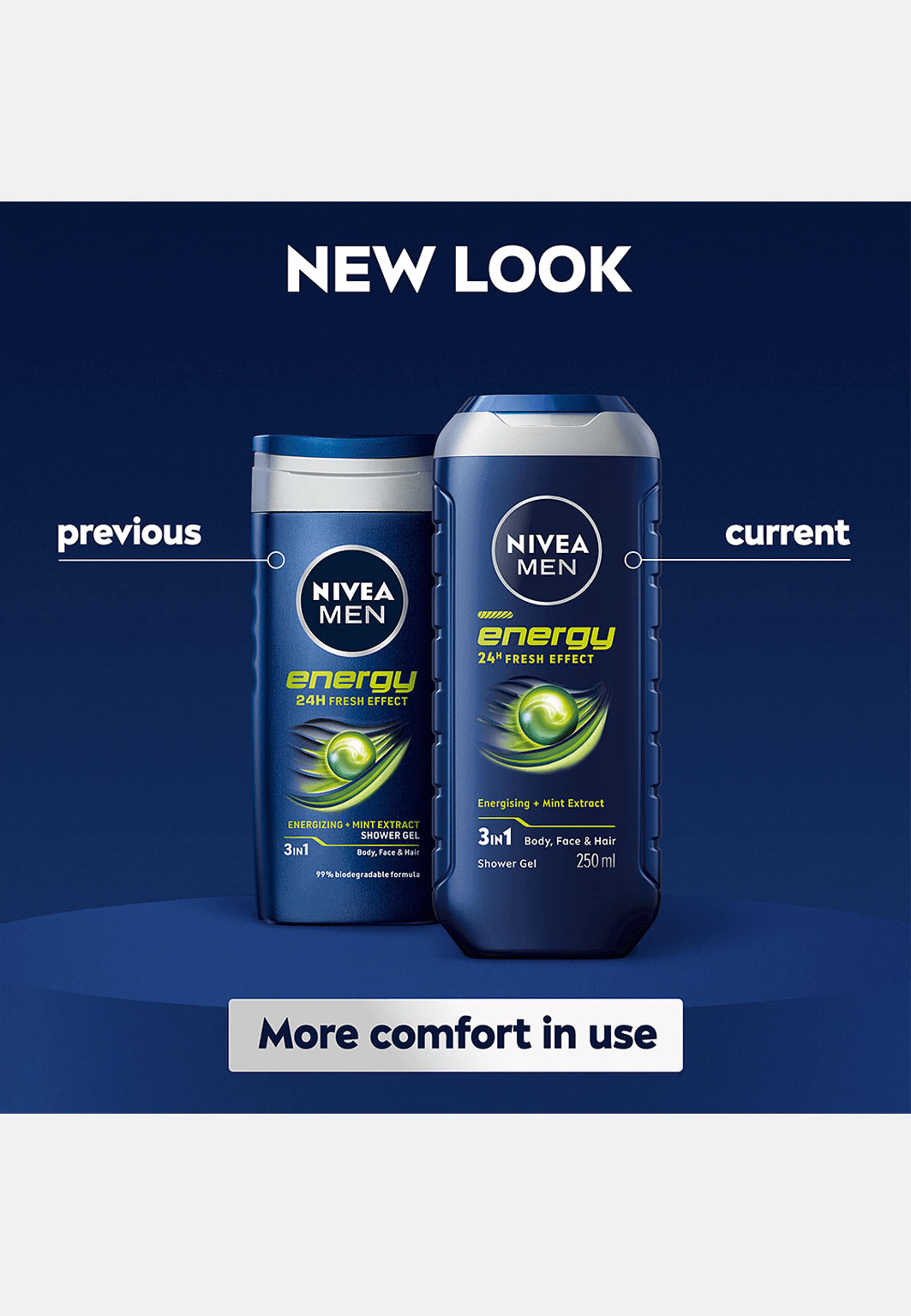 Duschtvål Energy Shower Gel 250 ml NIVEA MEN