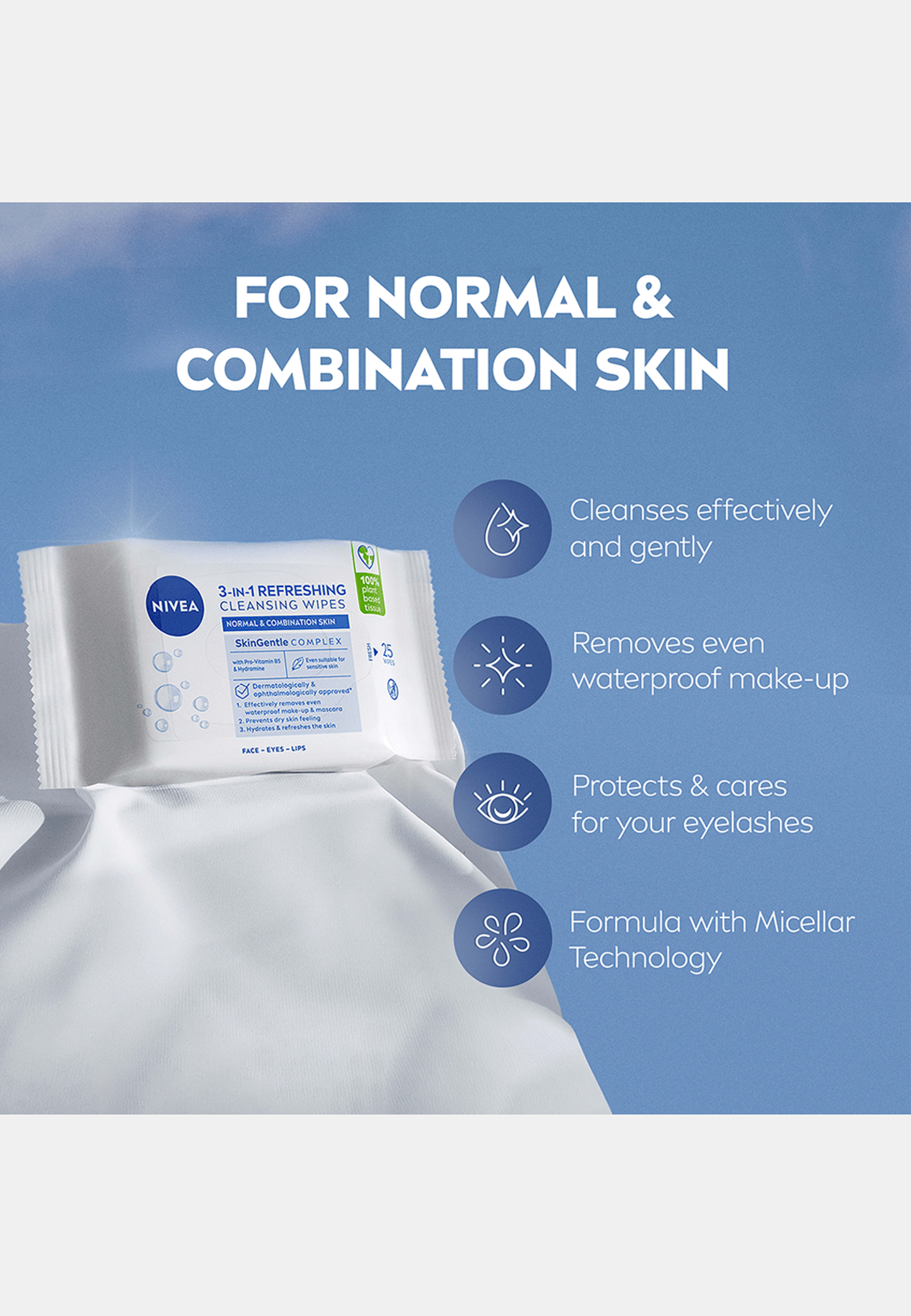 Ansiktsservetter Refreshing Cleansing Wipes 25 st NIVEA