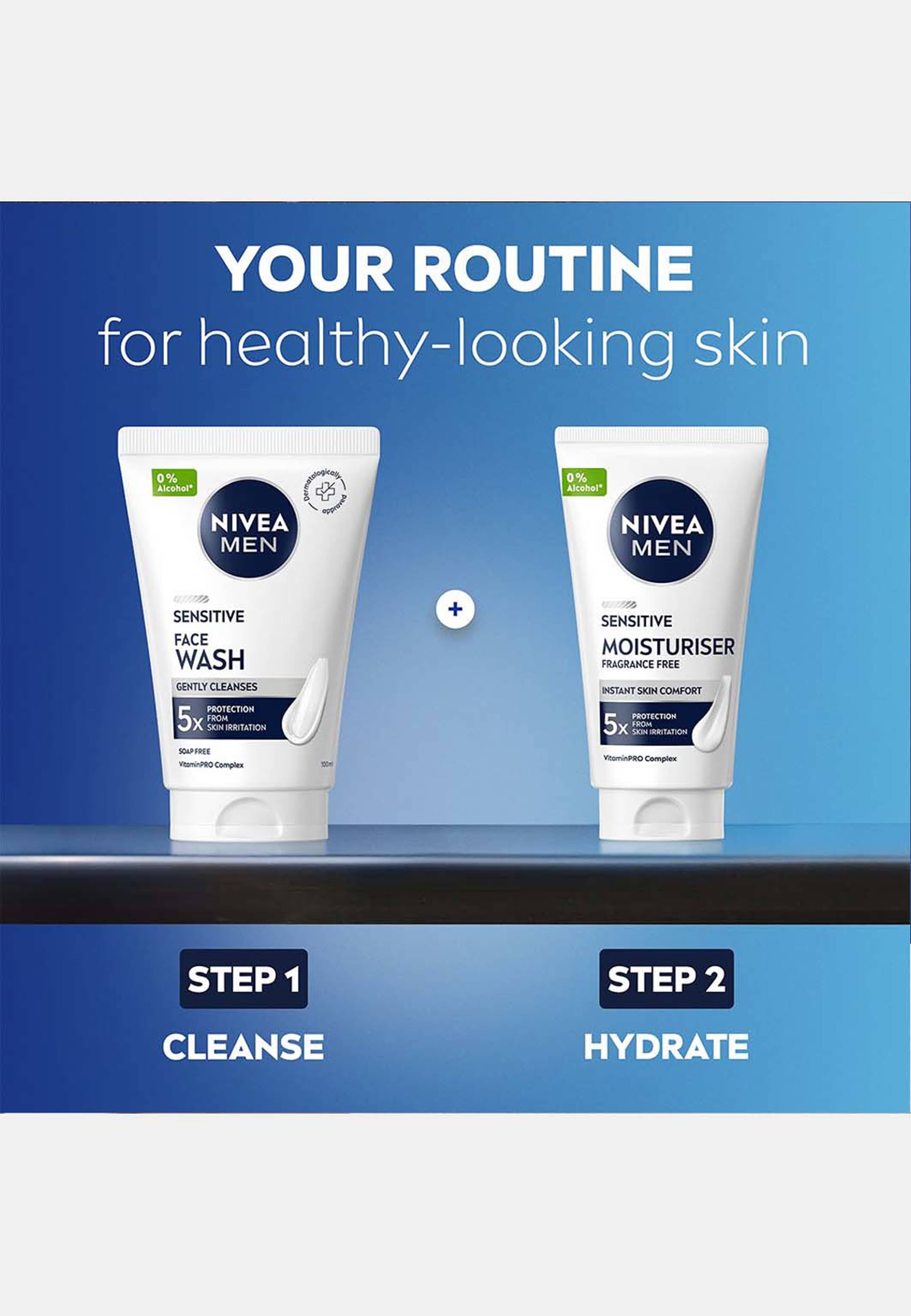 Ansiktsrengöring Sensitive Face Wash 100 ml NIVEA MEN, från NIVEA. Klicka för att öppna bilden i stort format