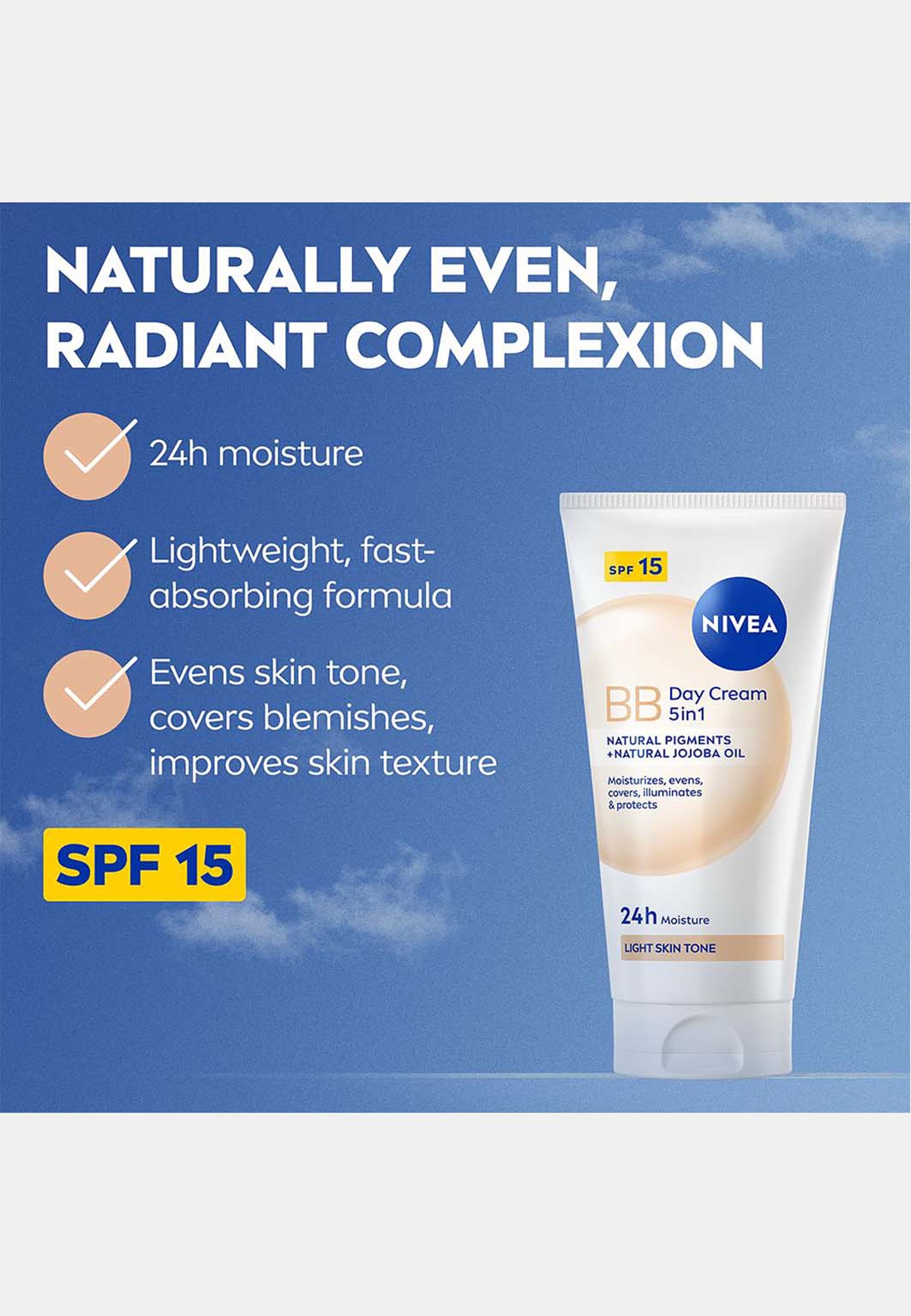 Färgad dagkräm Tinted Day Cream Light SPF15 50 ml NIVEA, från NIVEA. Klicka för att öppna bilden i stort format
