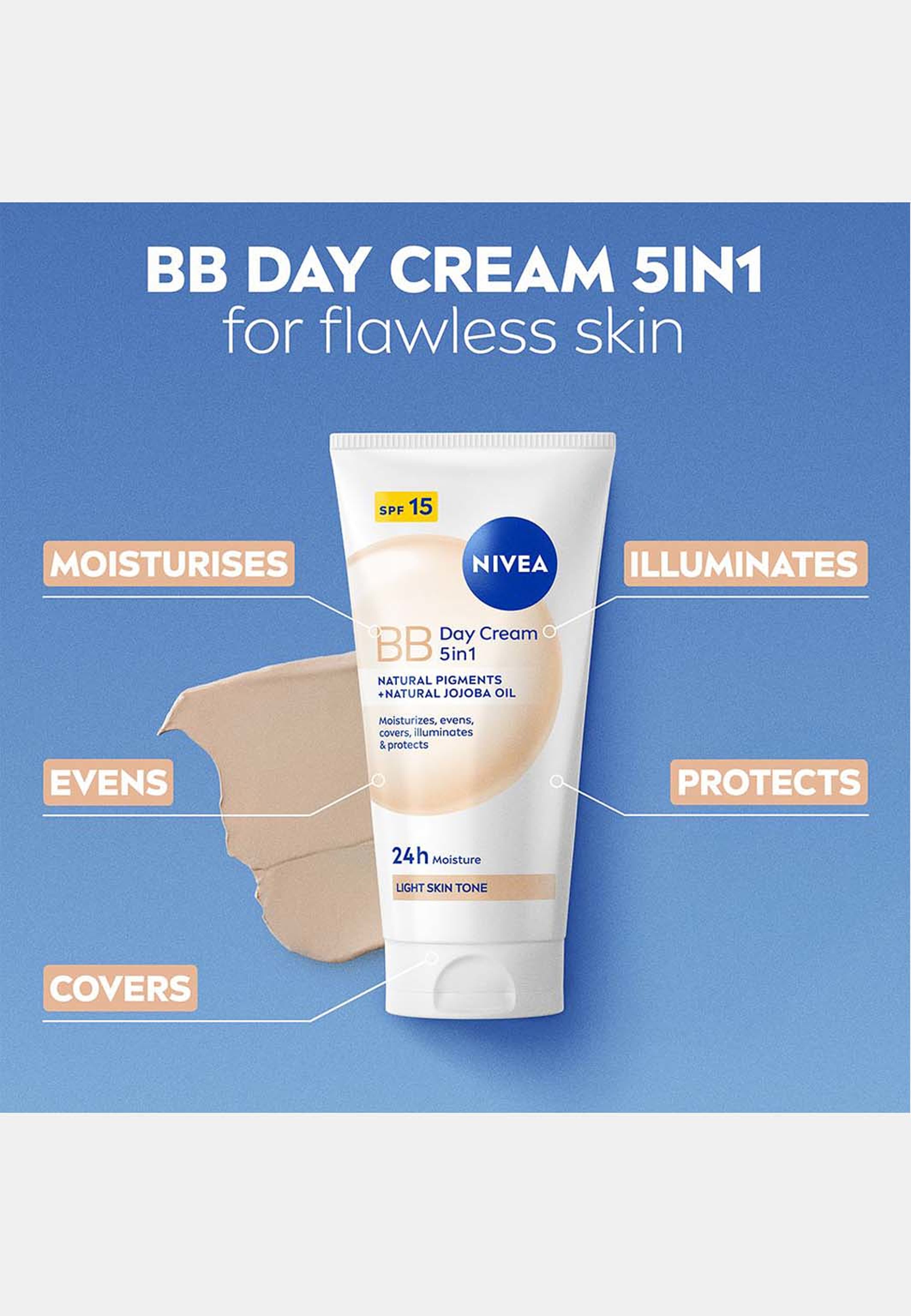 Färgad dagkräm Tinted Day Cream Light SPF15 50 ml NIVEA, från NIVEA. Klicka för att öppna bilden i stort format