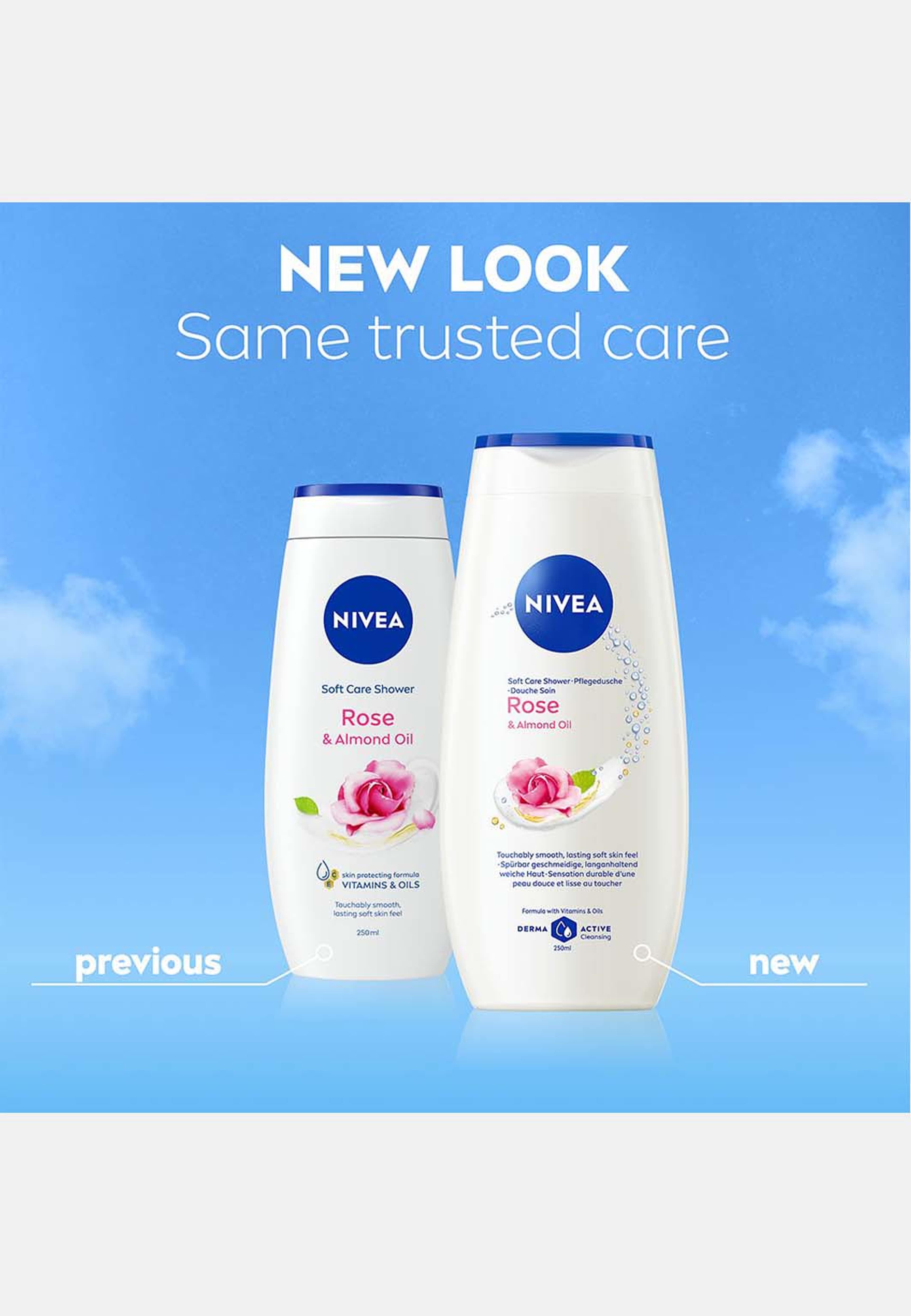 Duschtvål Rose & Almond Oil Shower, från NIVEA. Klicka för att öppna bilden i stort format