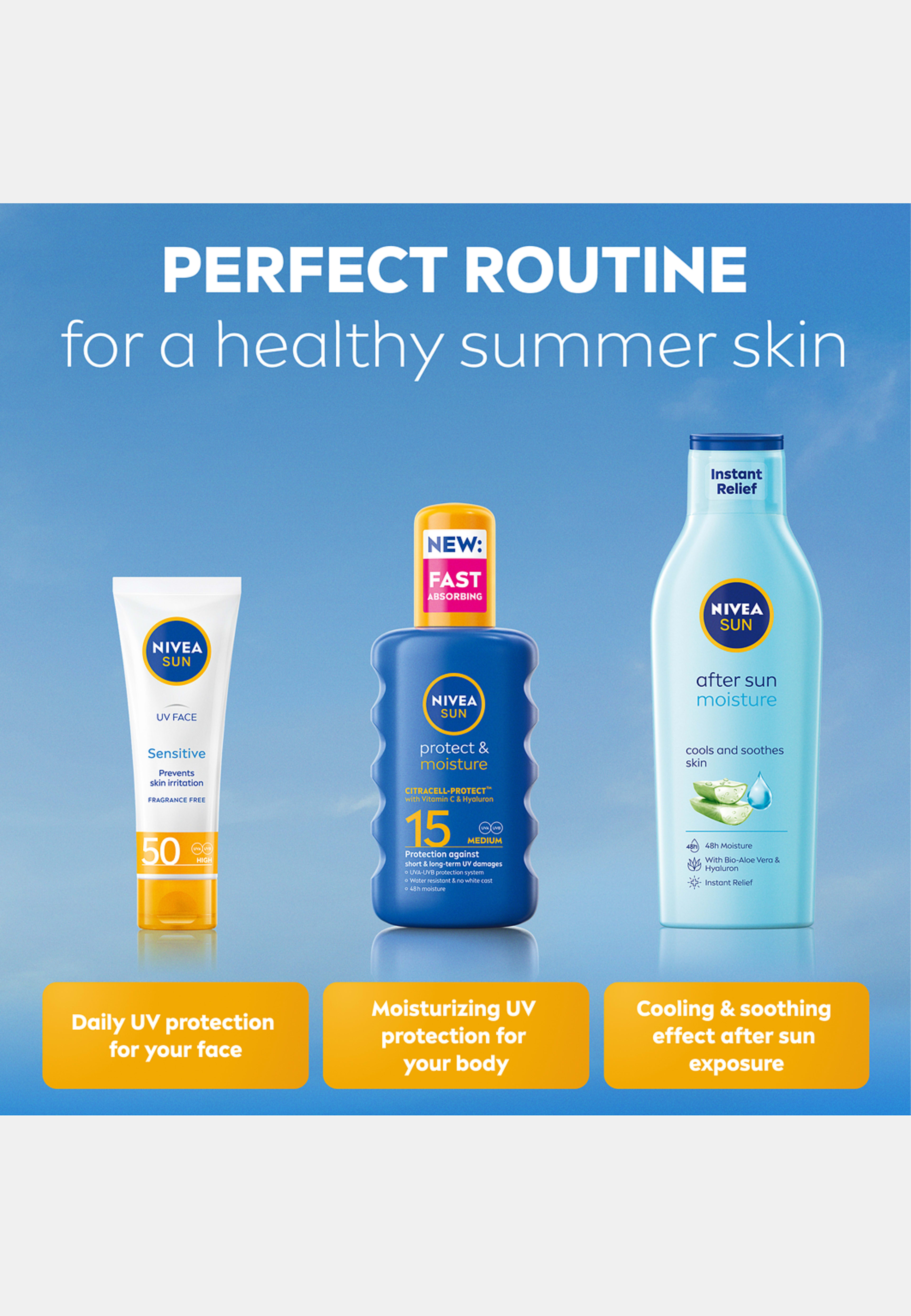 Solspray Protect & Moisture Sun Spray SPF15 200 ml NIVEA SUN
