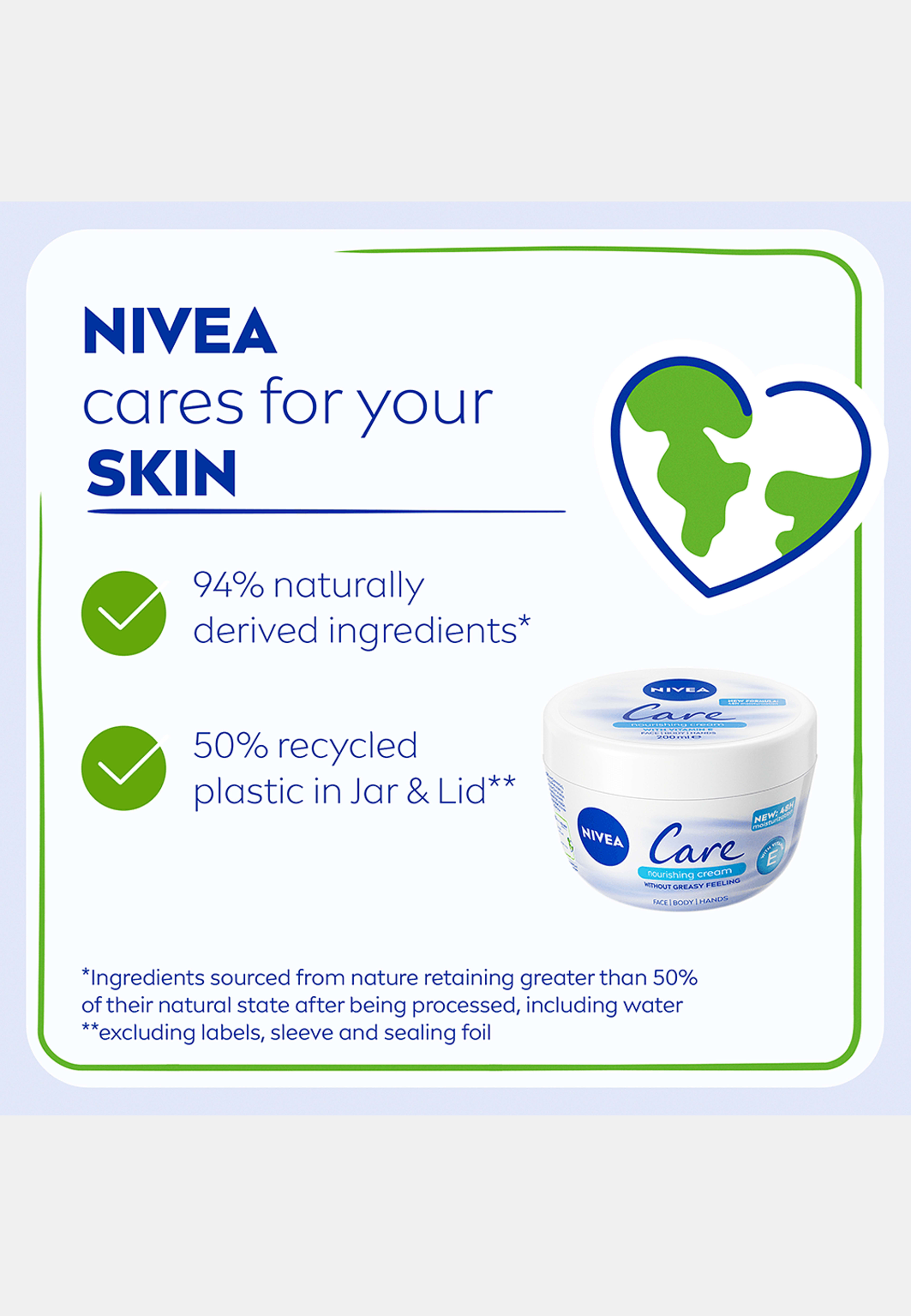Hudkräm Care Nourishing 200 ml NIVEA