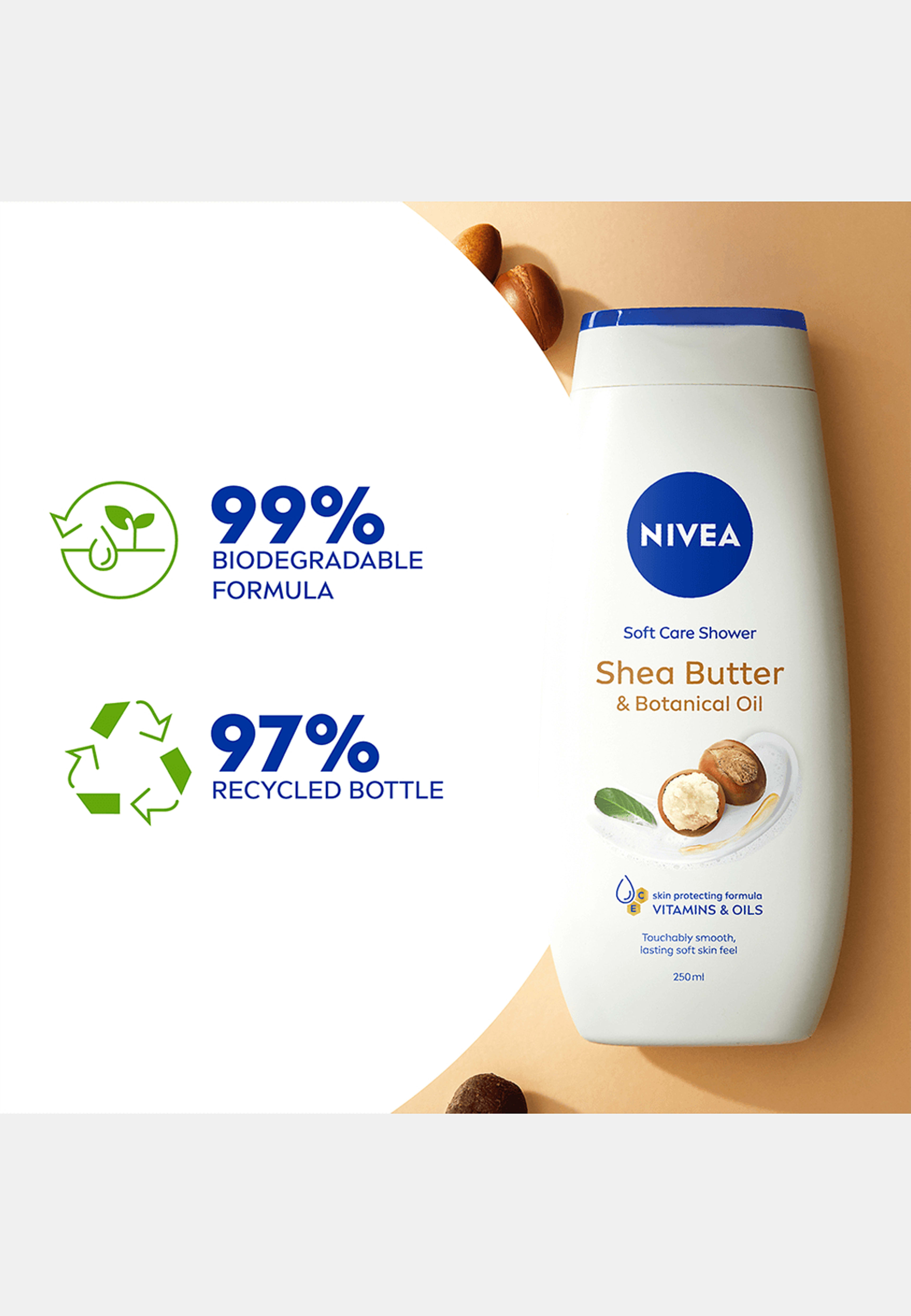 Duschkräm Shea Butter & Botanical Oil Care Shower 250 ml NIVEA