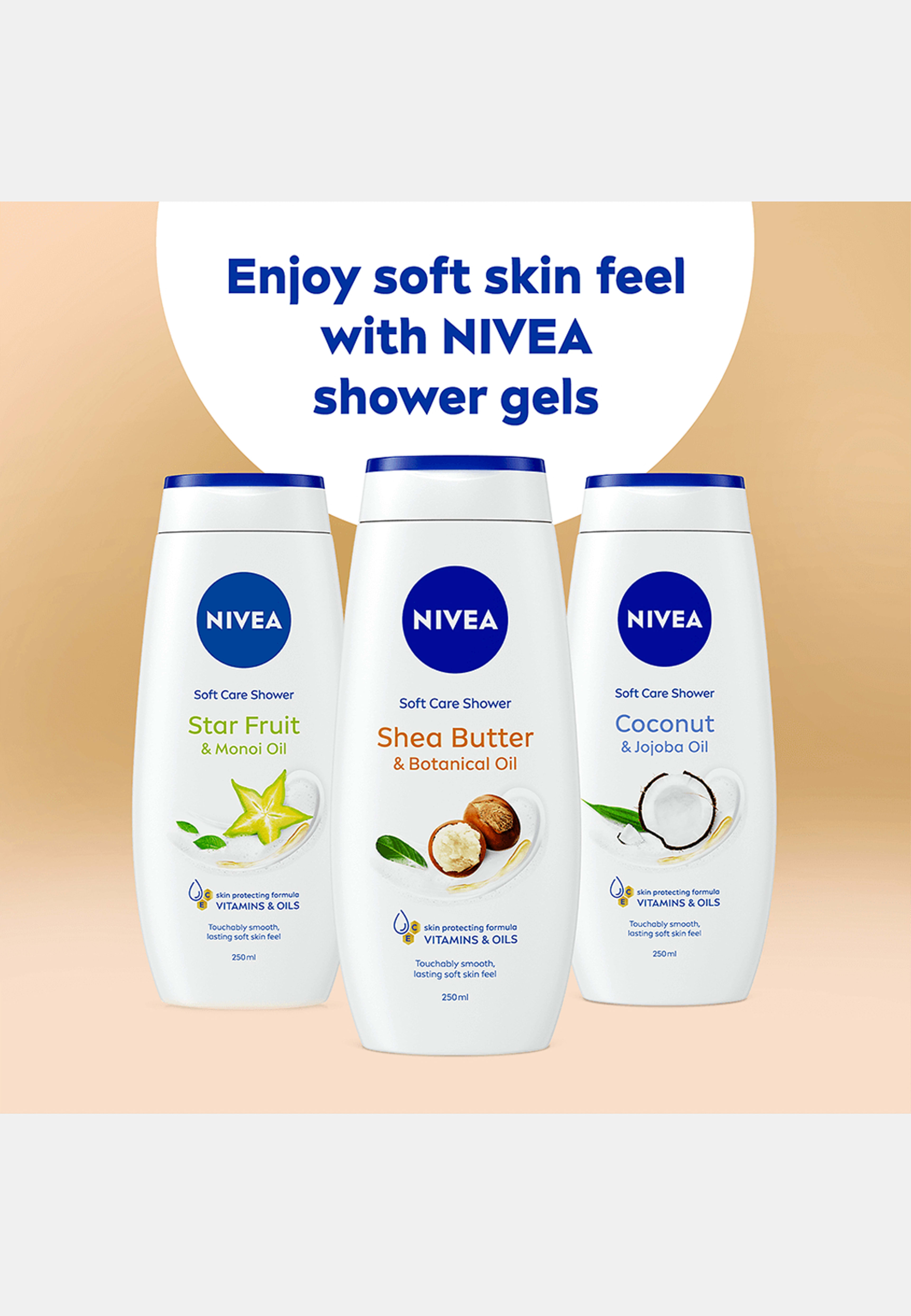 Duschkräm Shea Butter & Botanical Oil Care Shower 250 ml NIVEA