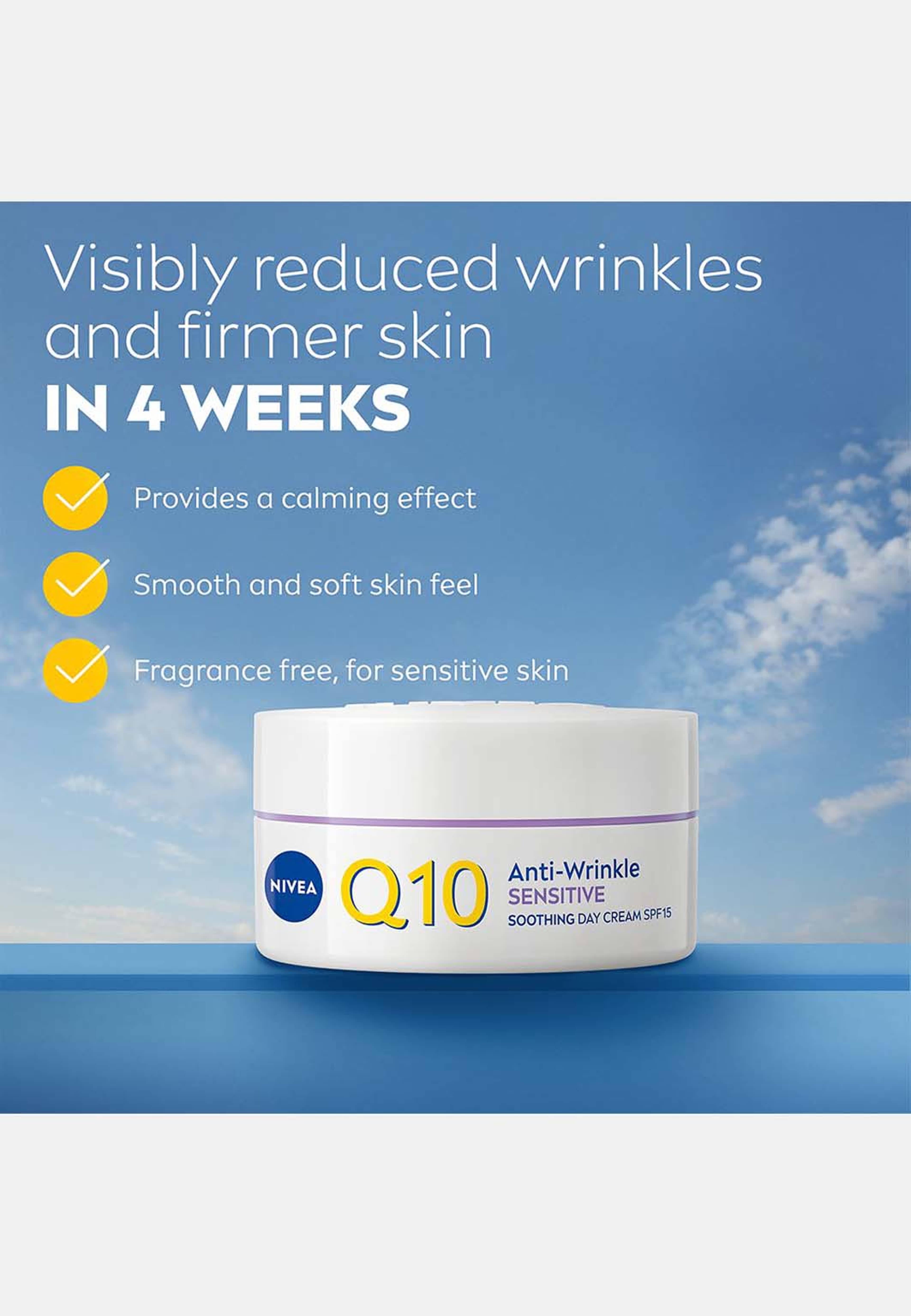 Q10 Sensitive Day Cream, från NIVEA. Klicka för att öppna bilden i stort format