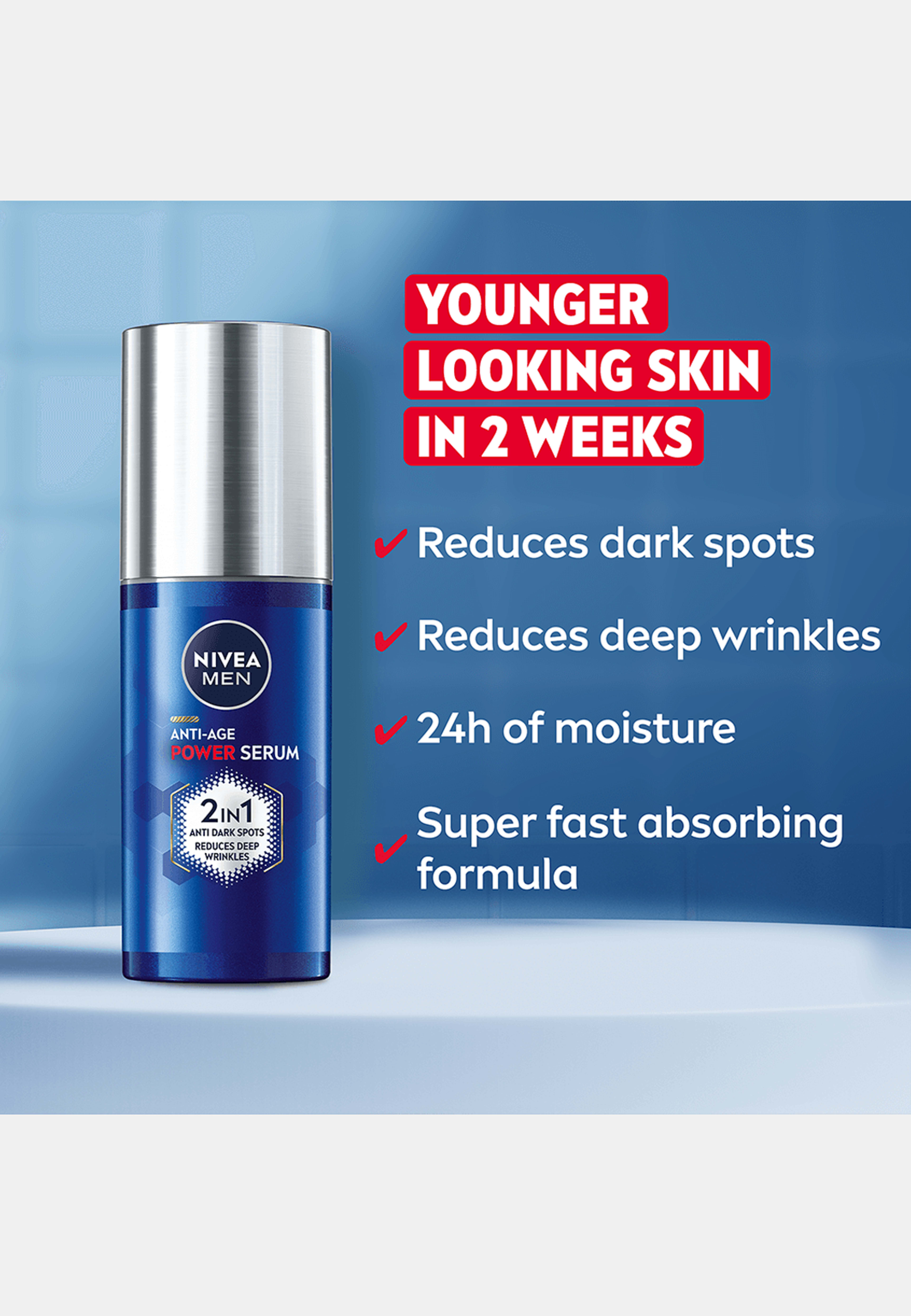 Serum man Luminous Anti Age 2in1 Power 30 ml NIVEA MEN, från NIVEA. Klicka för att öppna bilden i stort format