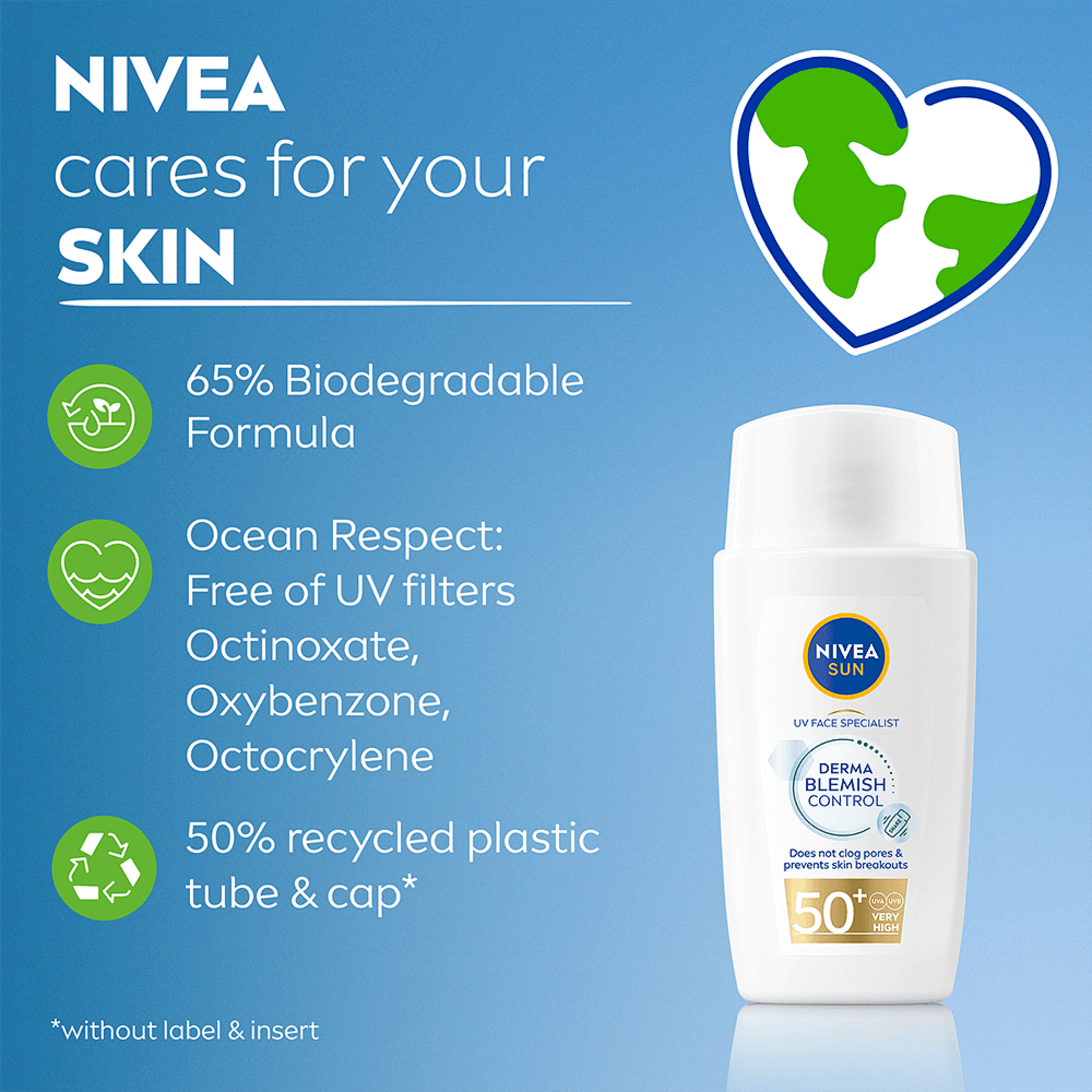 Solkräm ansikte UV Face Specialist Derma Skin Clear SPF 50+ 40 ml NIVEA