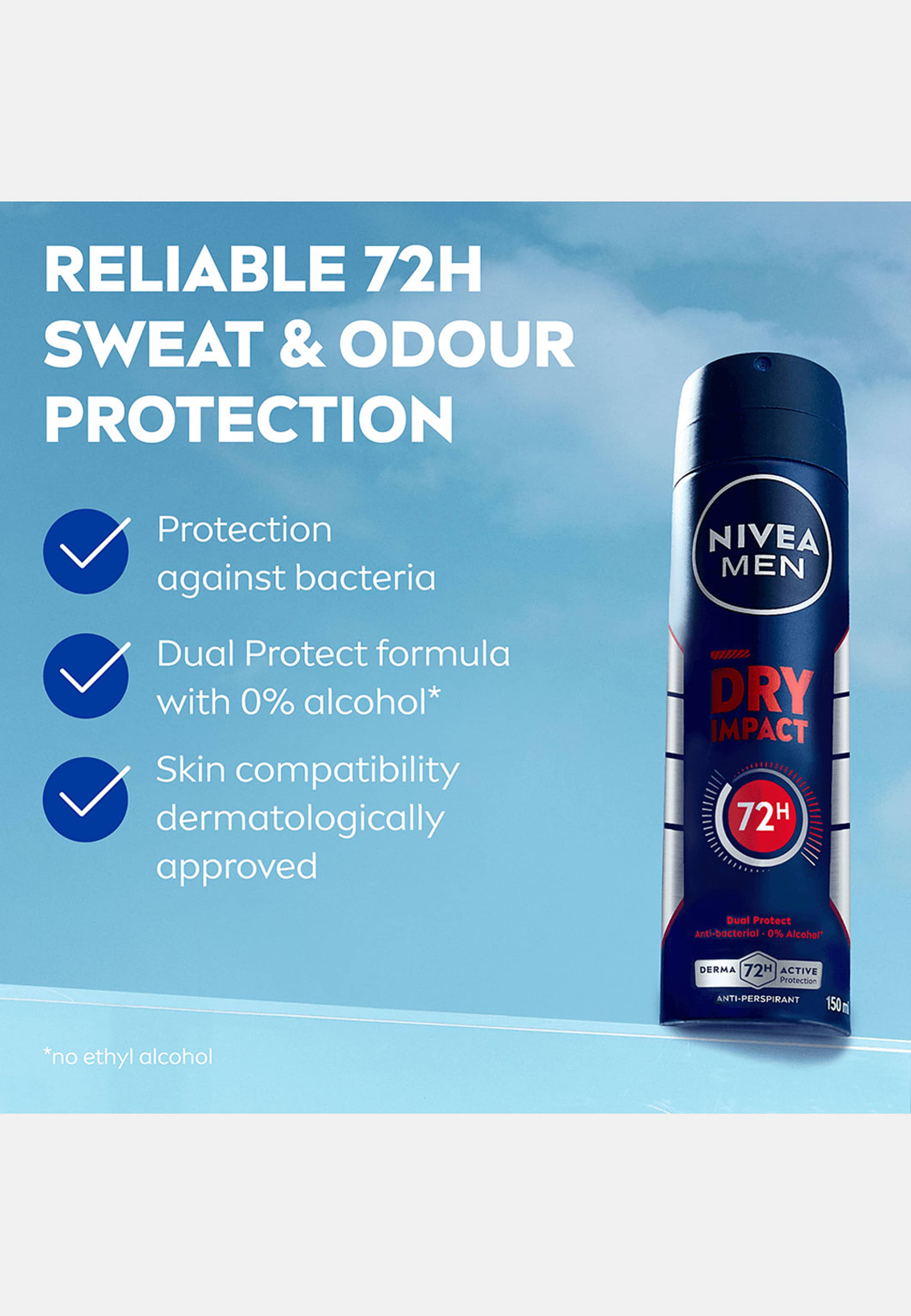 Antiperspirant Deo Spray Dry Impact 150 ml NIVEA MEN