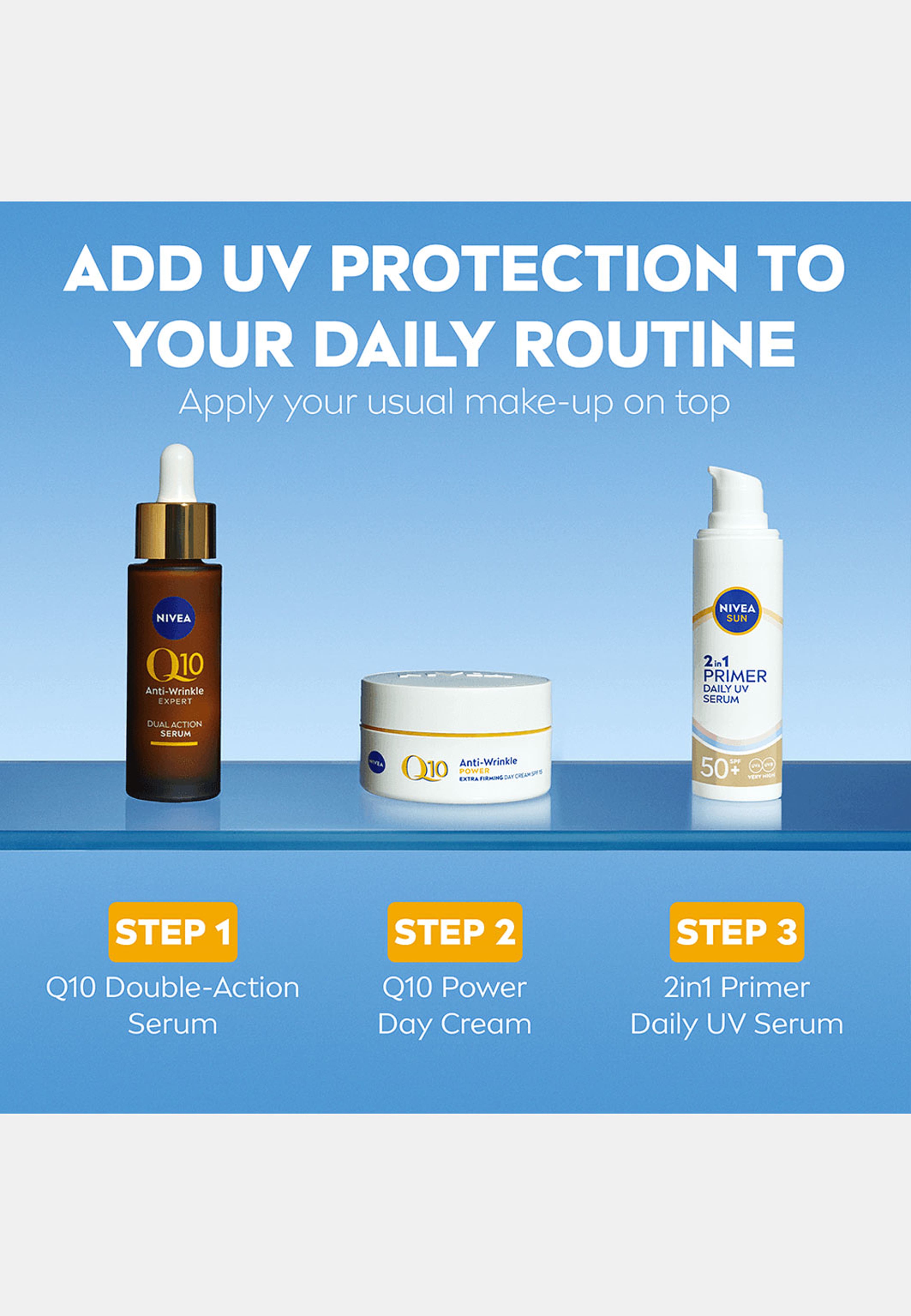 Solkräm ansikte UV Face 2in1 Daily Serum SPF50+