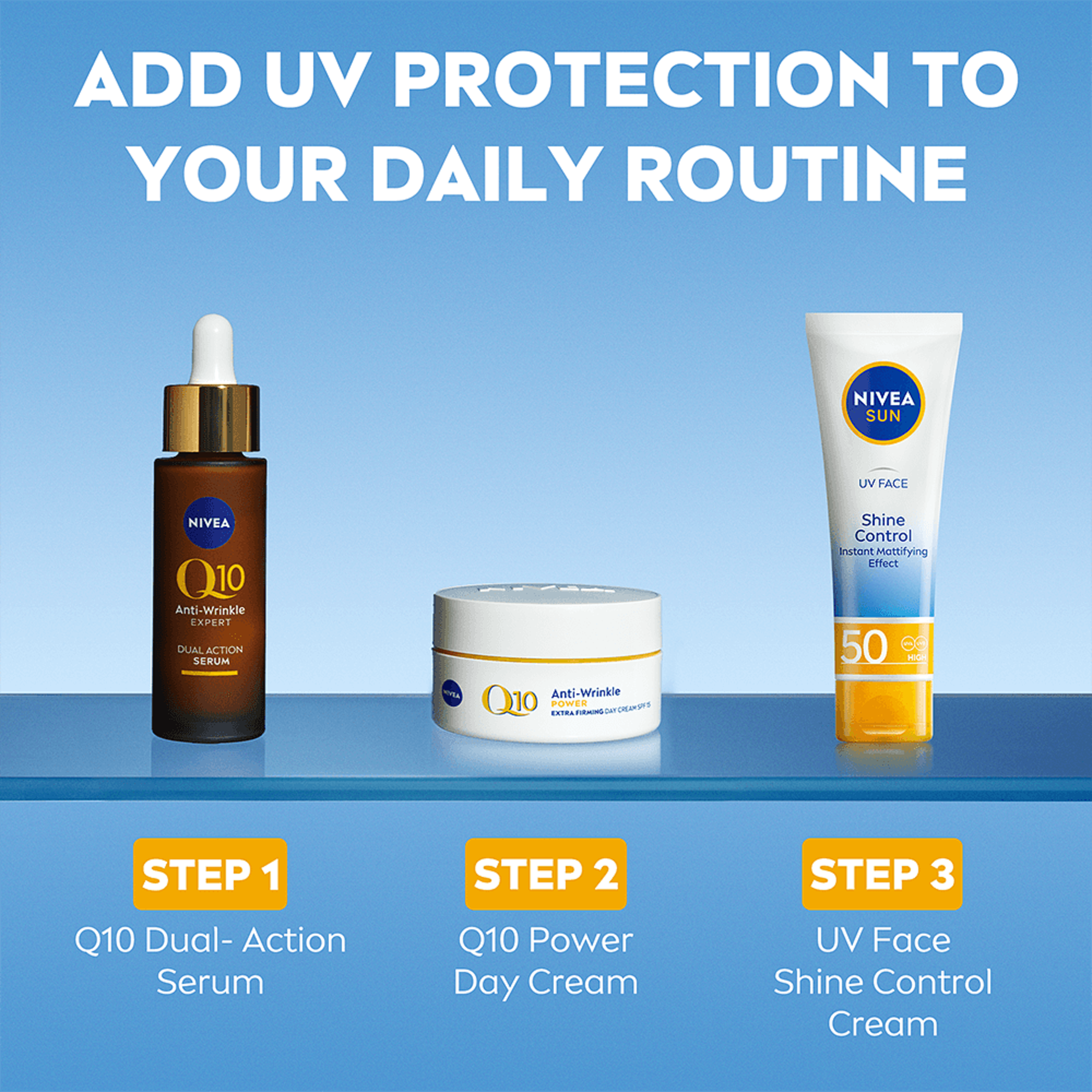Solkräm ansikte UV Face Shine Control Cream SPF50