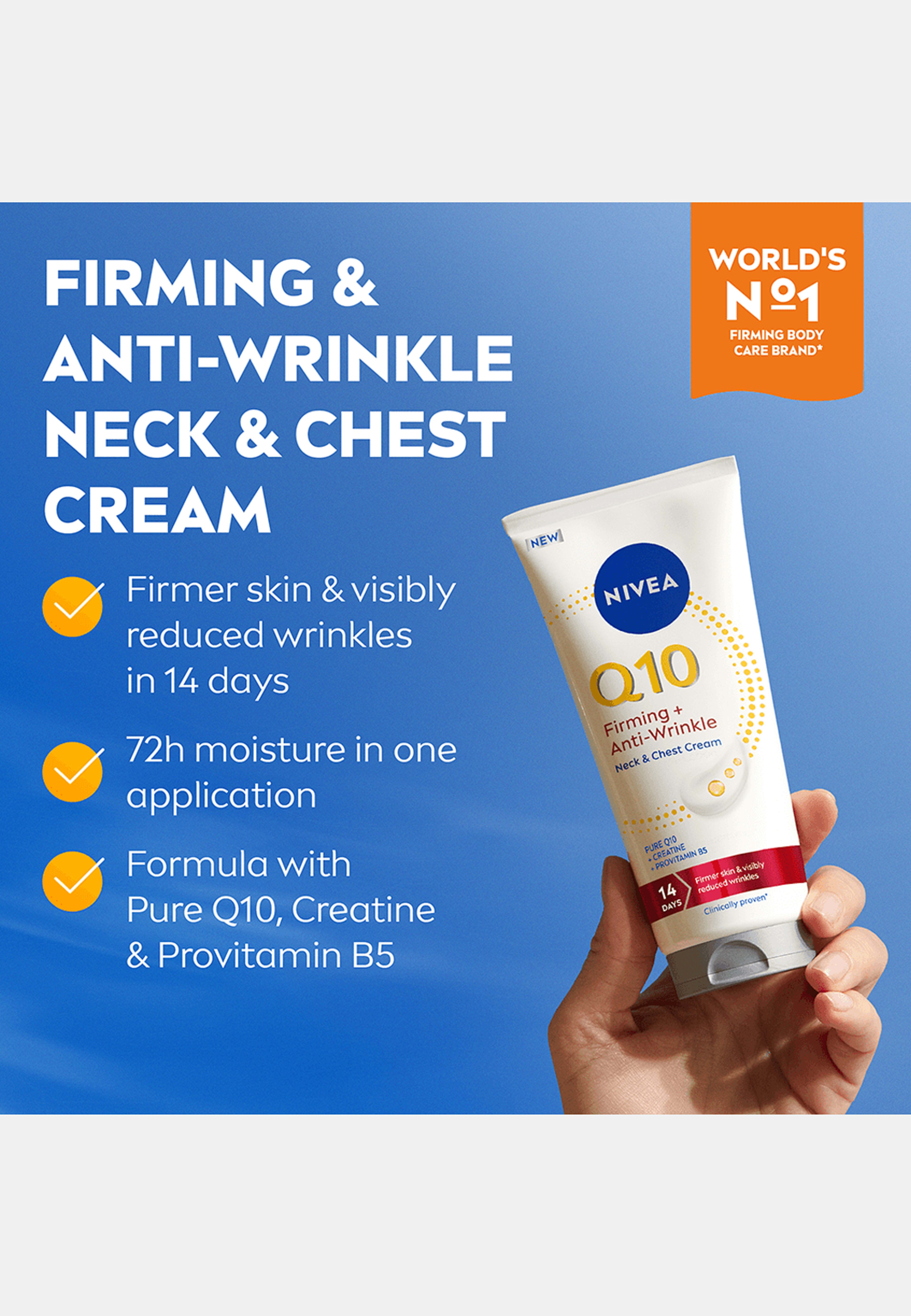 Hudkräm Q10 Firming+ Anti-wrinkle Neck & Chest Cream 200 ml NIVEA, från NIVEA.