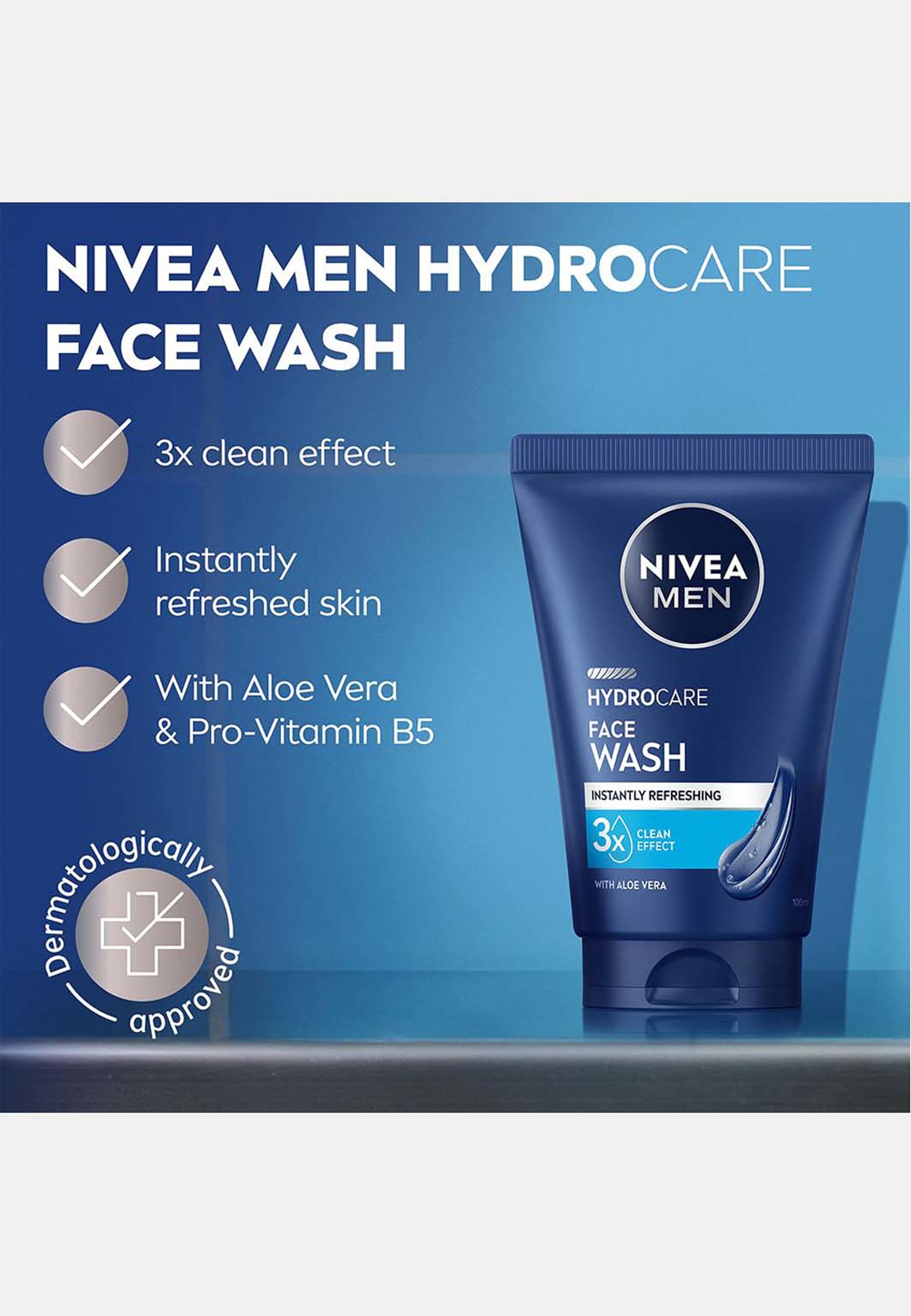 Ansiktsrengöring Protect & Care Deep Cleaning Face Wash 100 ml NIVEA MEN, från NIVEA. Klicka för att öppna bilden i stort format