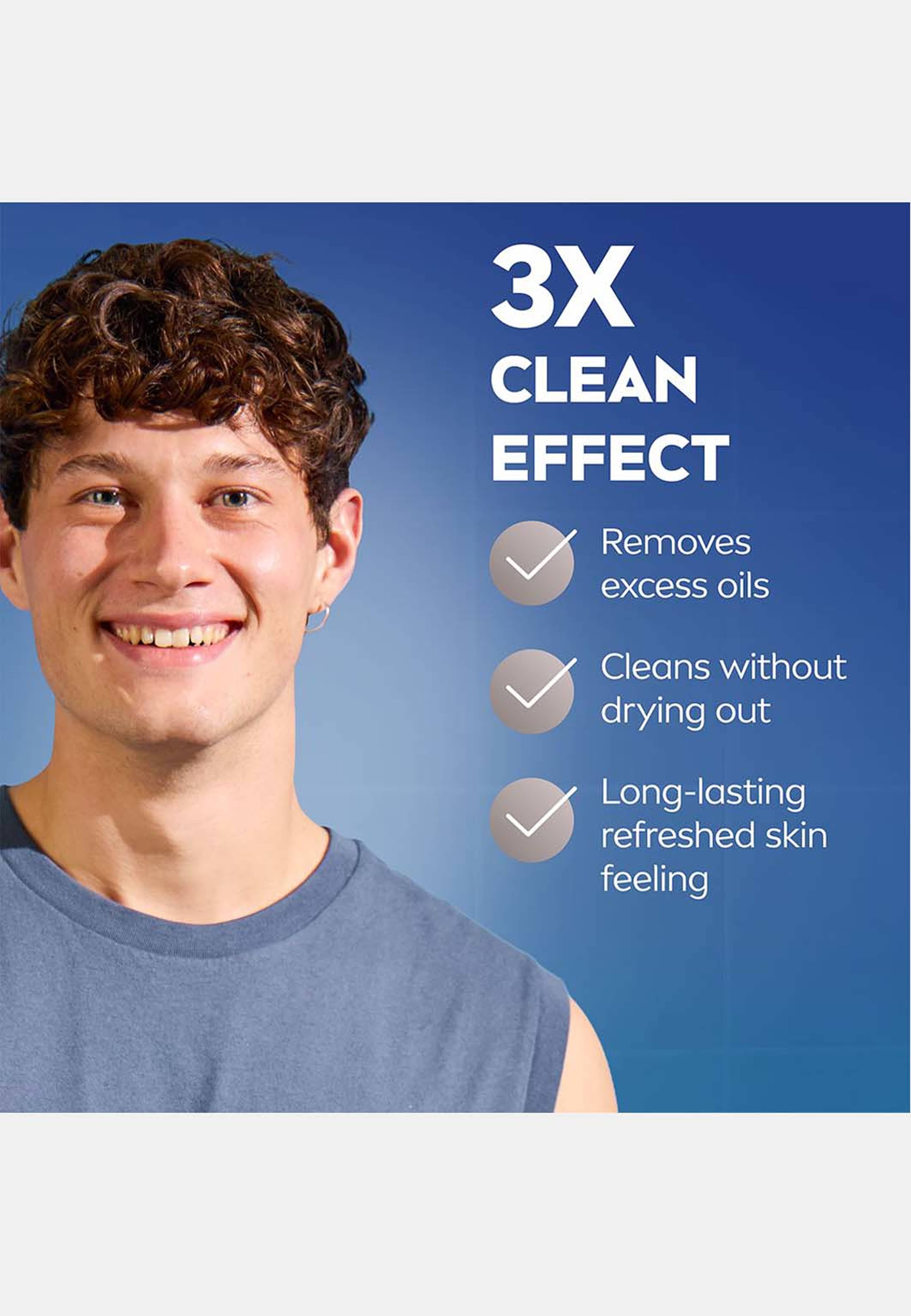 Ansiktsrengöring Protect & Care Deep Cleaning Face Wash 100 ml NIVEA MEN, från NIVEA. Klicka för att öppna bilden i stort format