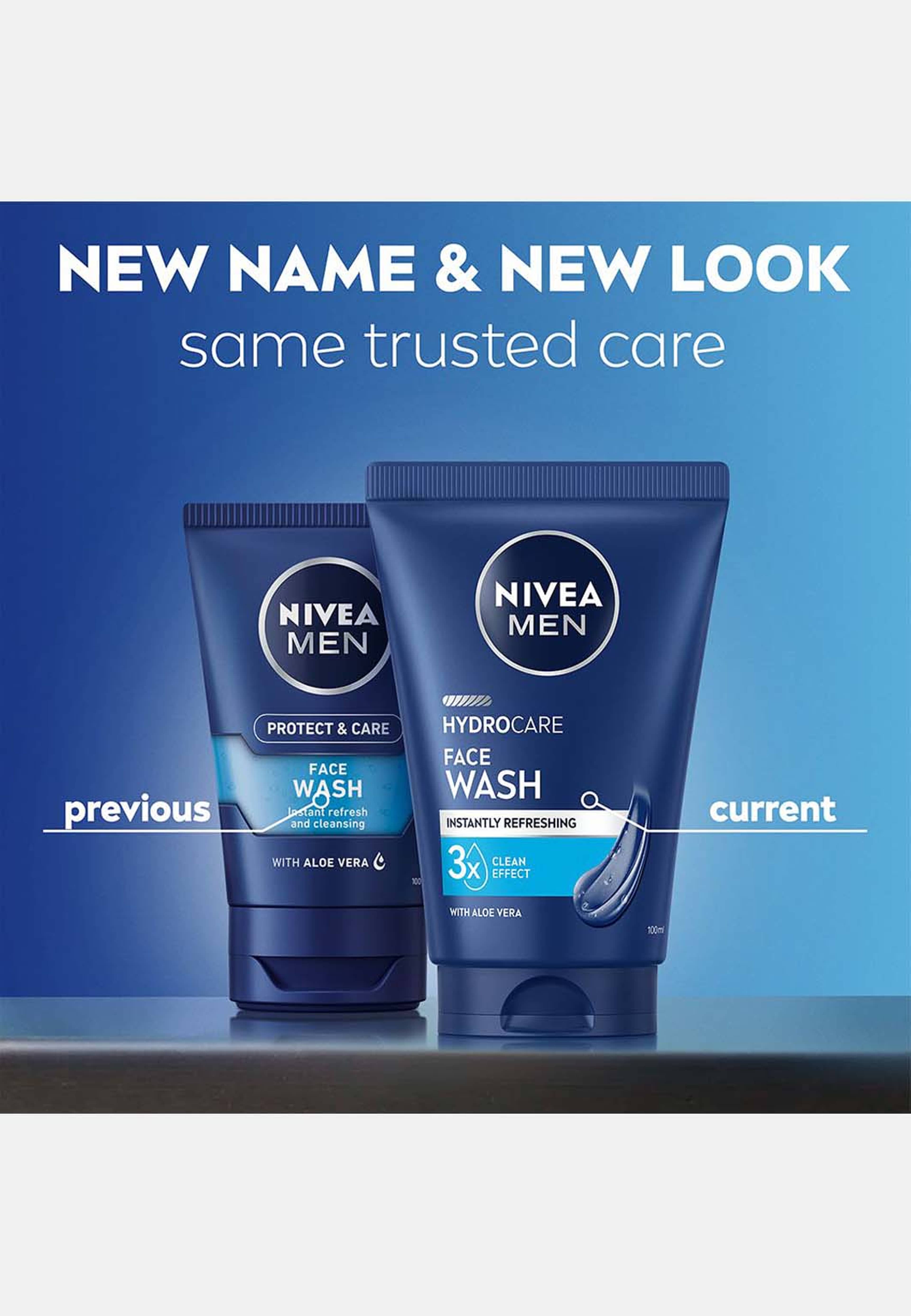 Ansiktsrengöring Protect & Care Deep Cleaning Face Wash 100 ml NIVEA MEN, från NIVEA. Klicka för att öppna bilden i stort format