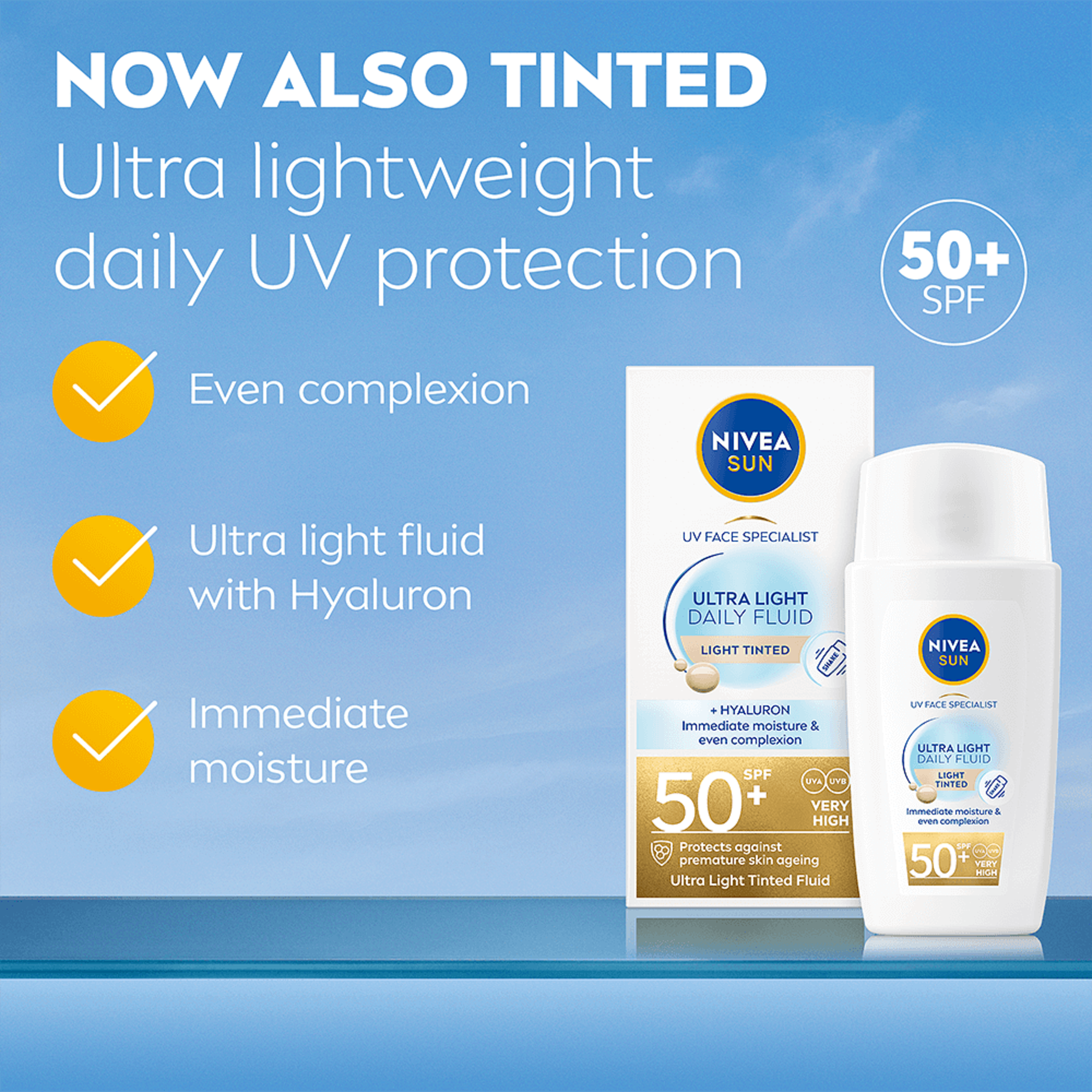 Solkräm ansikte UV Face Ultra Fluid Light Tinted SPF50+ 40 ml NIVEA SUN