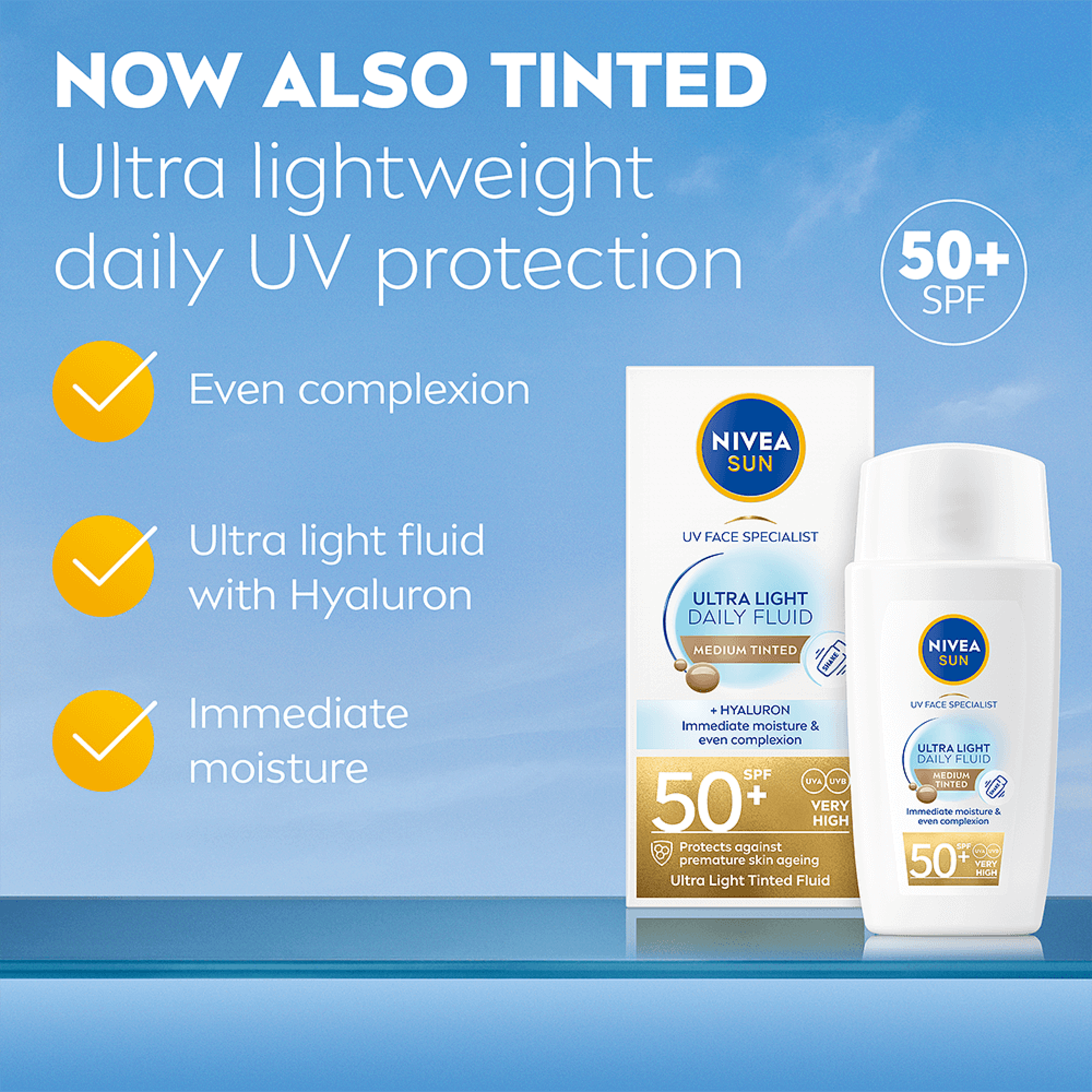 Solkräm ansikte UV Face Ultra Fluid Medium Tinted SPF50+ 40 ml NIVEA SUN