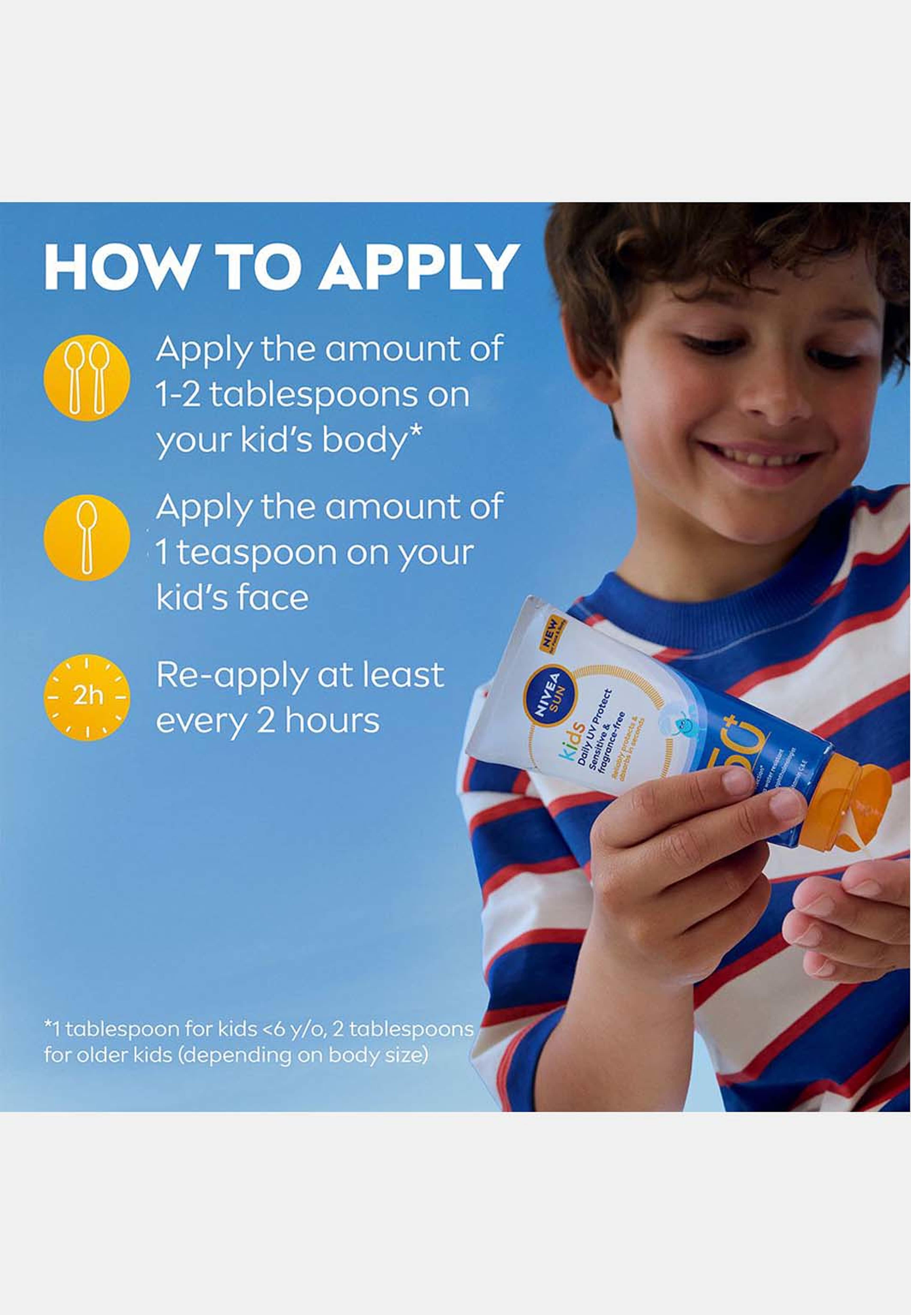 Solskydd Kids Daily UV Protect SPF50+, från NIVEA. Klicka för att öppna bilden i stort format