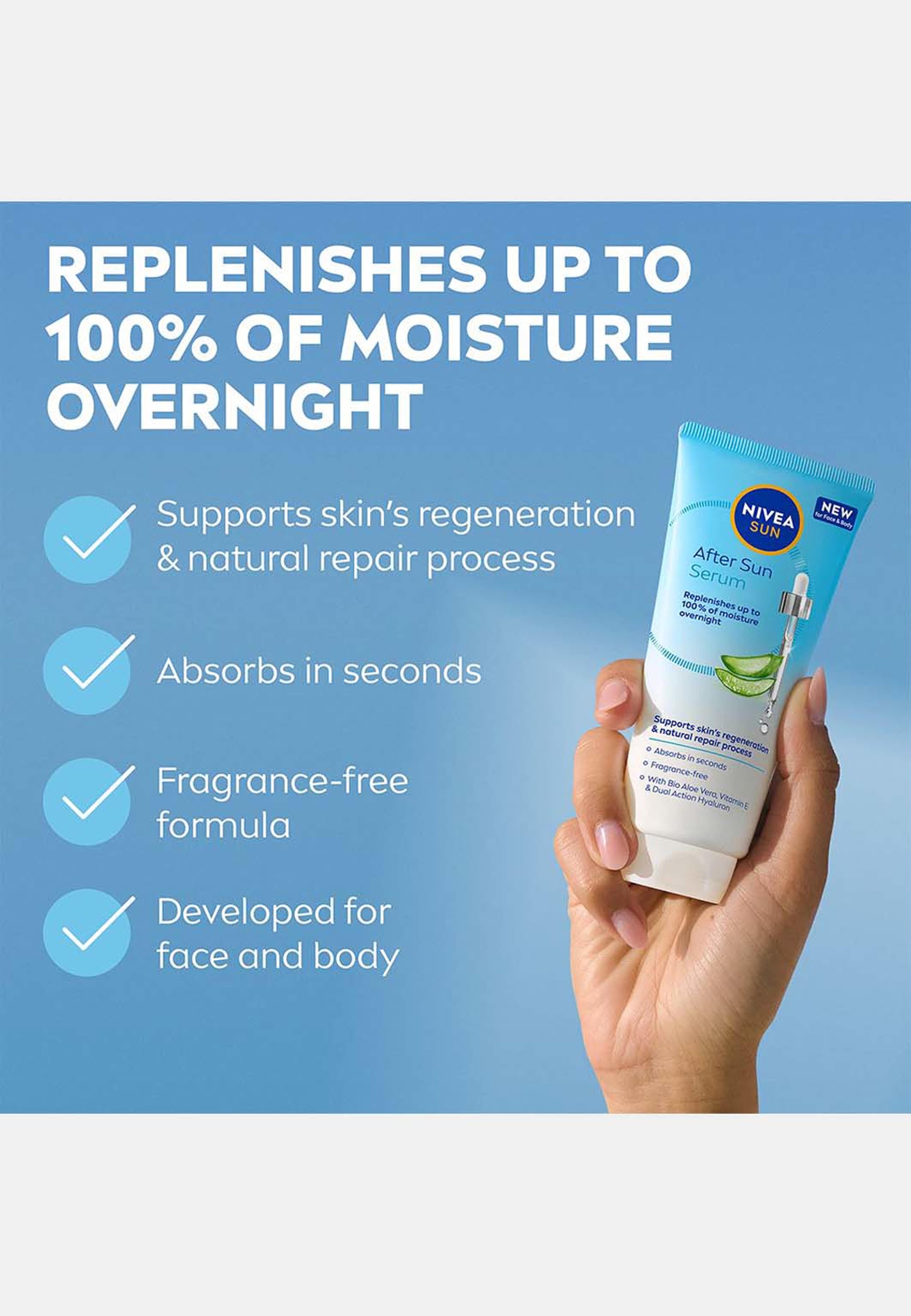 After Sun Serum Face & Body, från NIVEA. Klicka för att öppna bilden i stort format