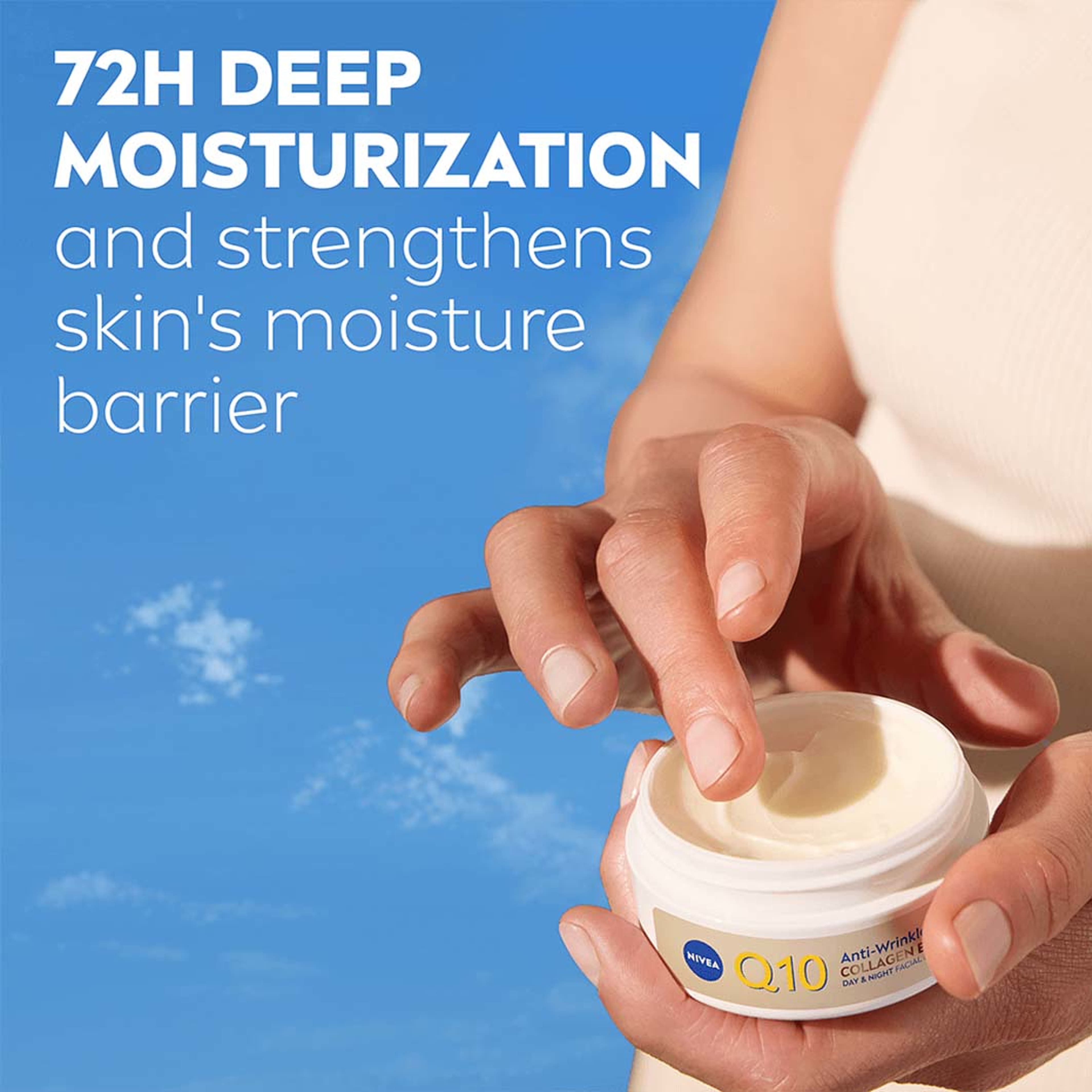 Ansiktskräm Q10 Anti-Wrinkle Collagen Expert Day & Night Facial Butter, från NIVEA. Klicka för att öppna bilden i stort format