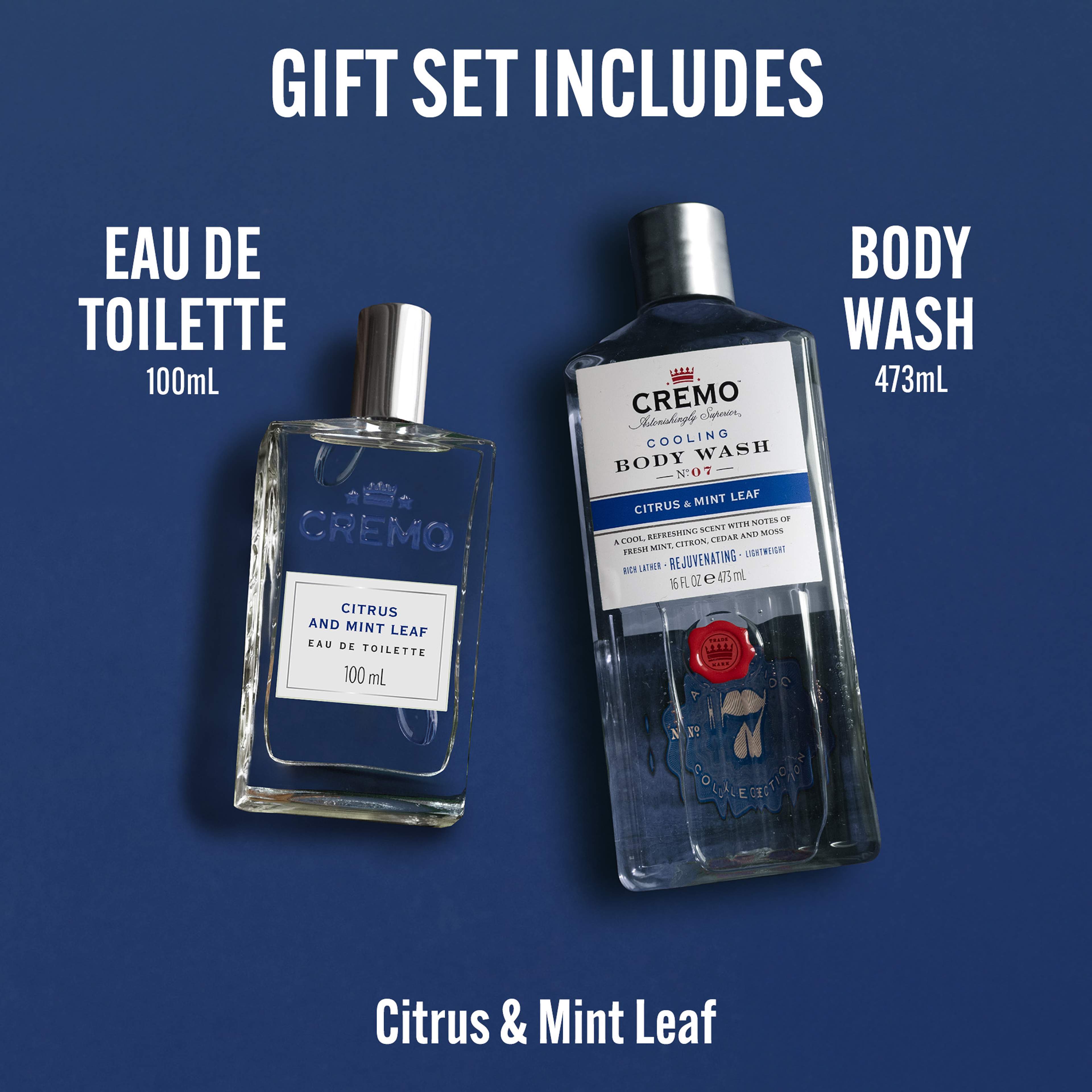 Citrus & Mint Leaf Gift Set For Men, från Cremo. Klicka för att öppna bilden i stort format