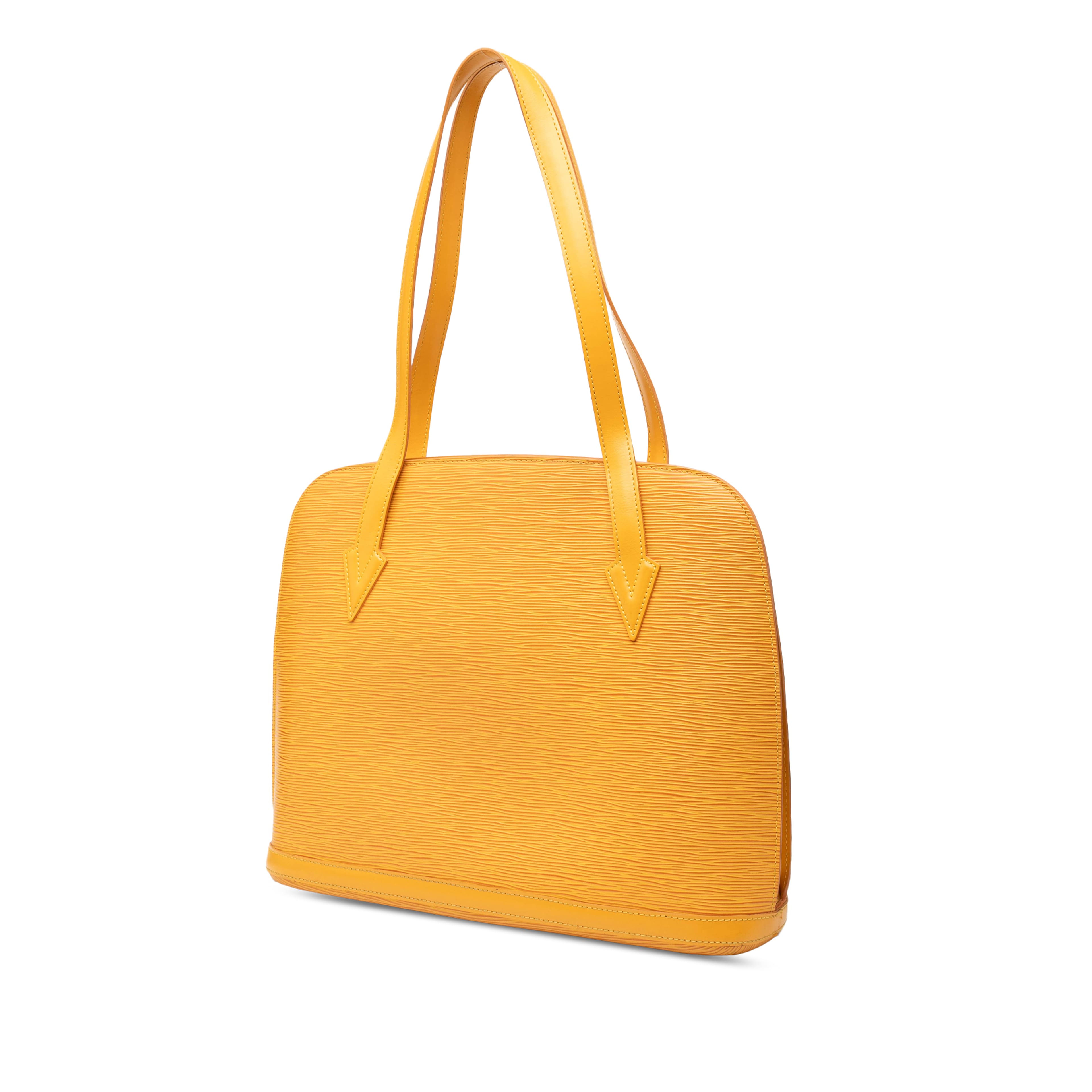 Louis Vuitton Epi Lussac, från Luxclusif, i färgen yellow. Klicka för att öppna bilden i stort format