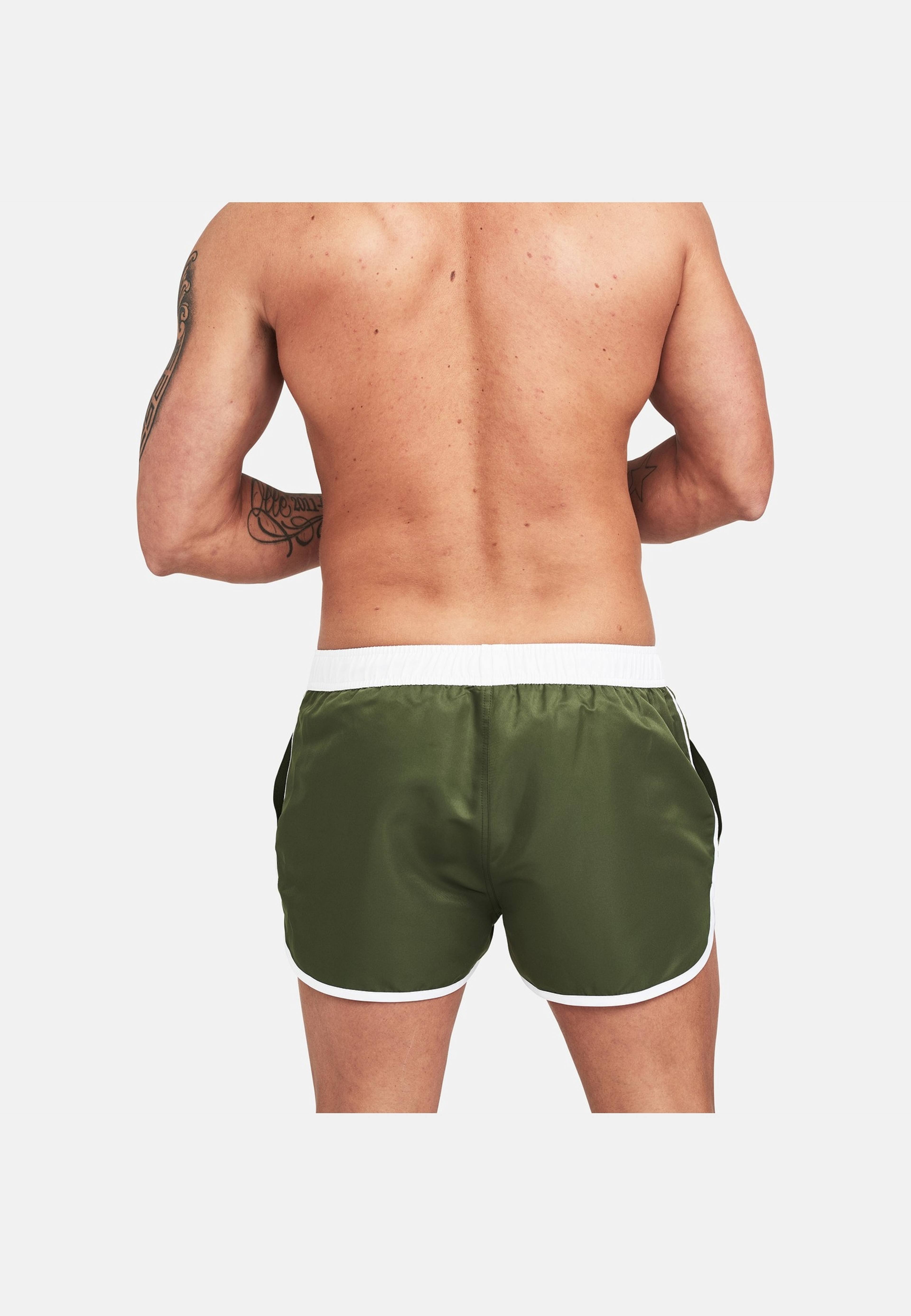 St Paul Swim Shorts Short, från Frank Dandy, i färgen olive. Klicka för att öppna bilden i stort format