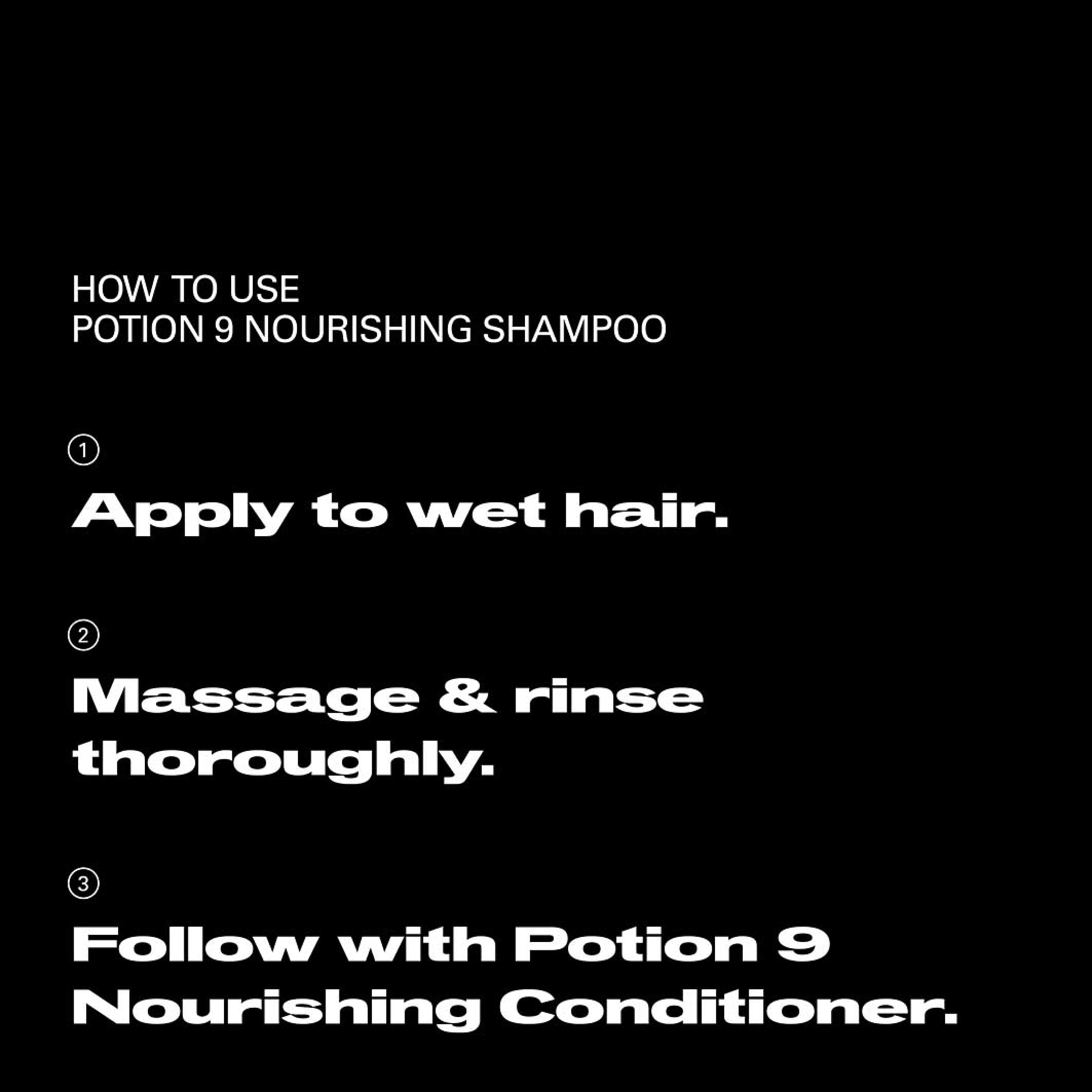 Potion 9 Nourishing Shampoo, från Sebastian Professional. Klicka för att öppna bilden i stort format